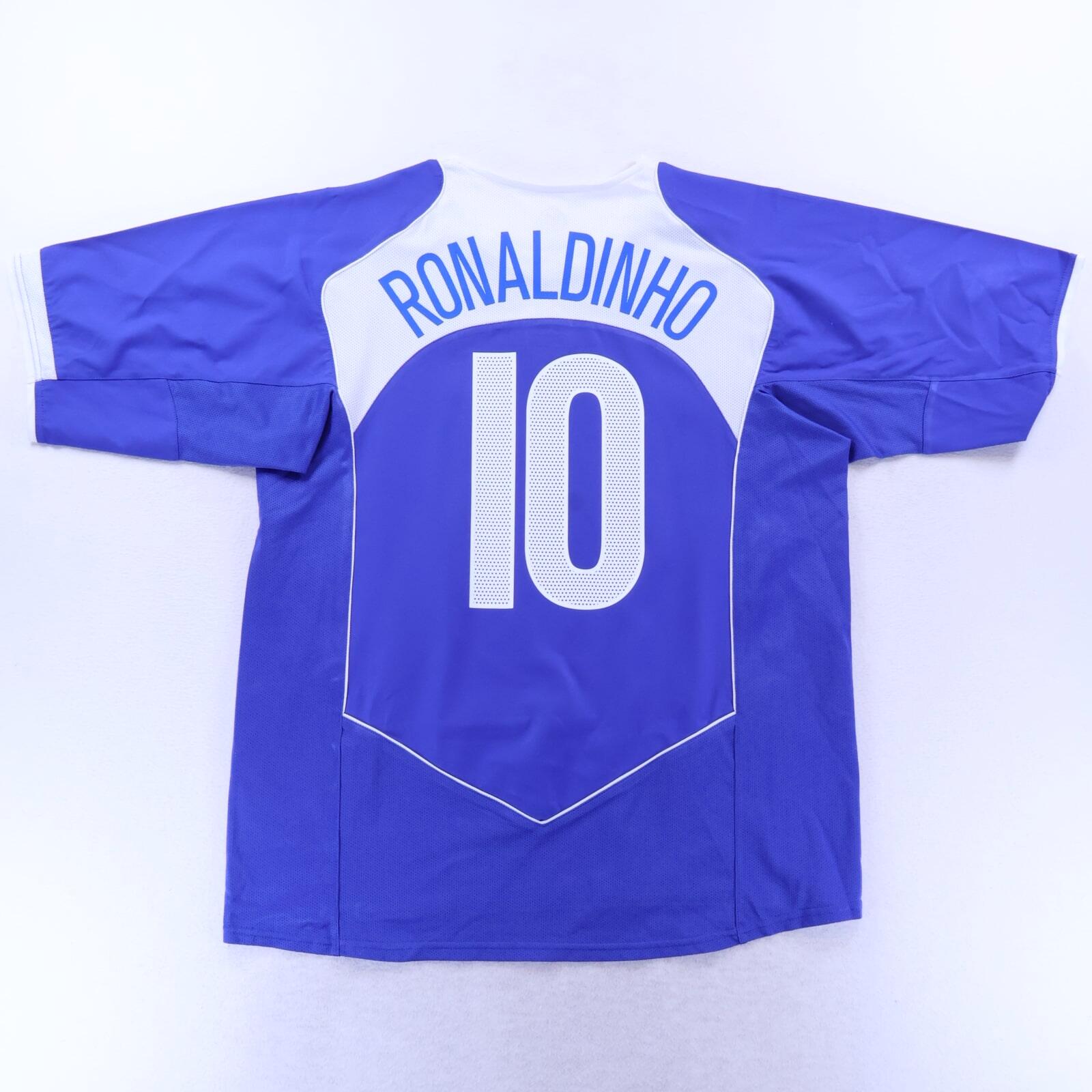 *MINT* Brazil Ronaldinho #10 2004/06 Away Shirt - XL