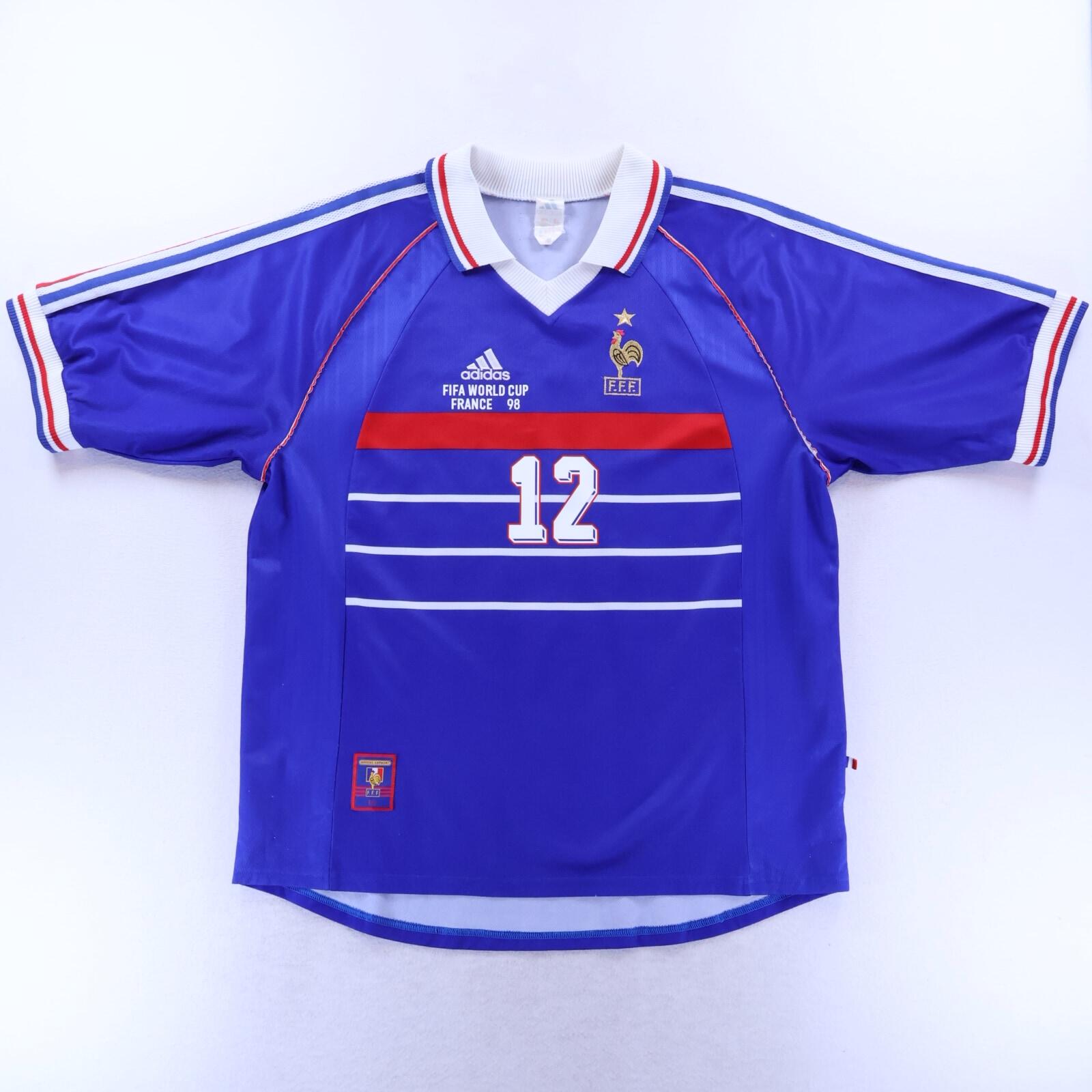 *MINT* France Henry #12 1998/00 Home Shirt - XL