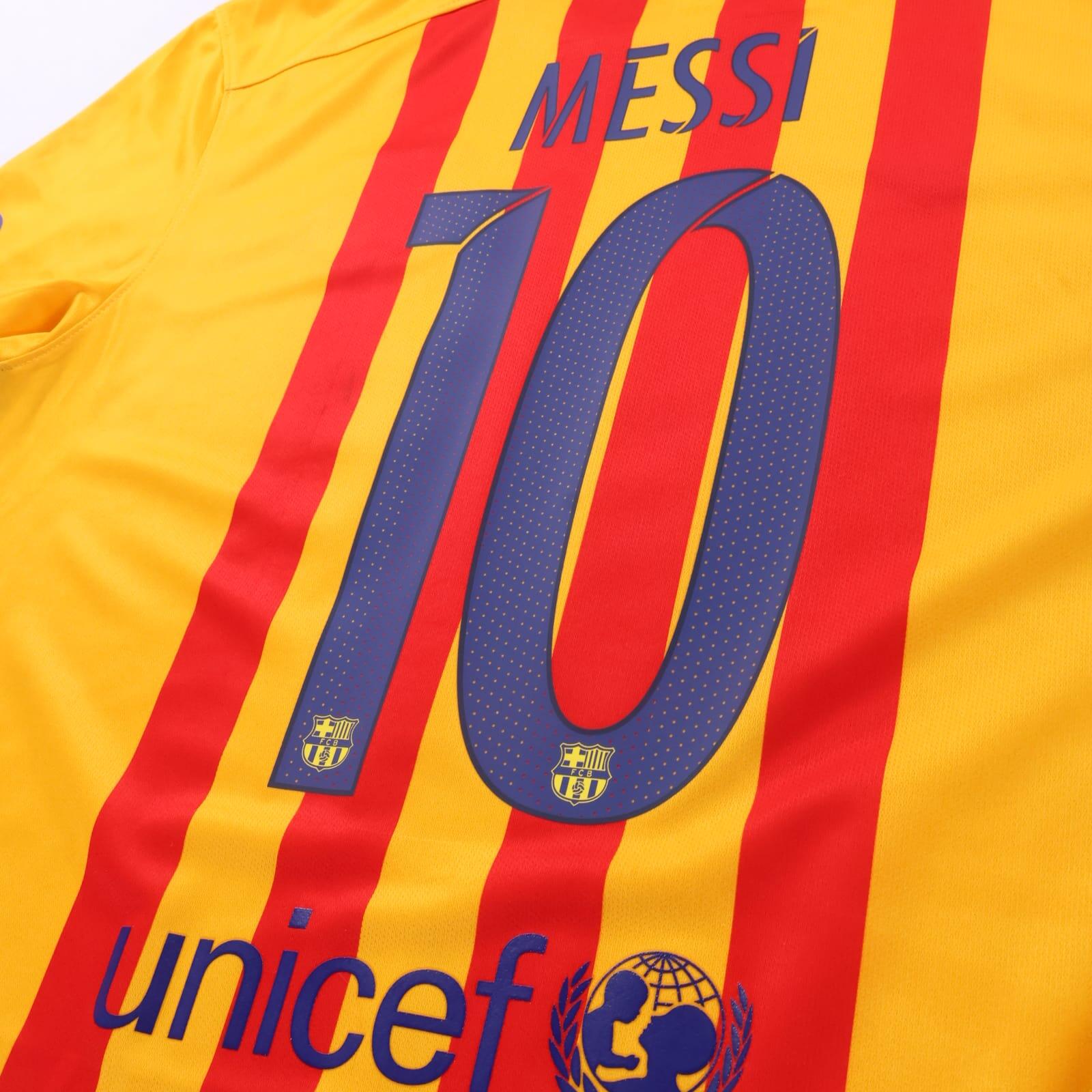 Barcelona Messi #10 2015/16 Away Shirt - Long Sleeve - L