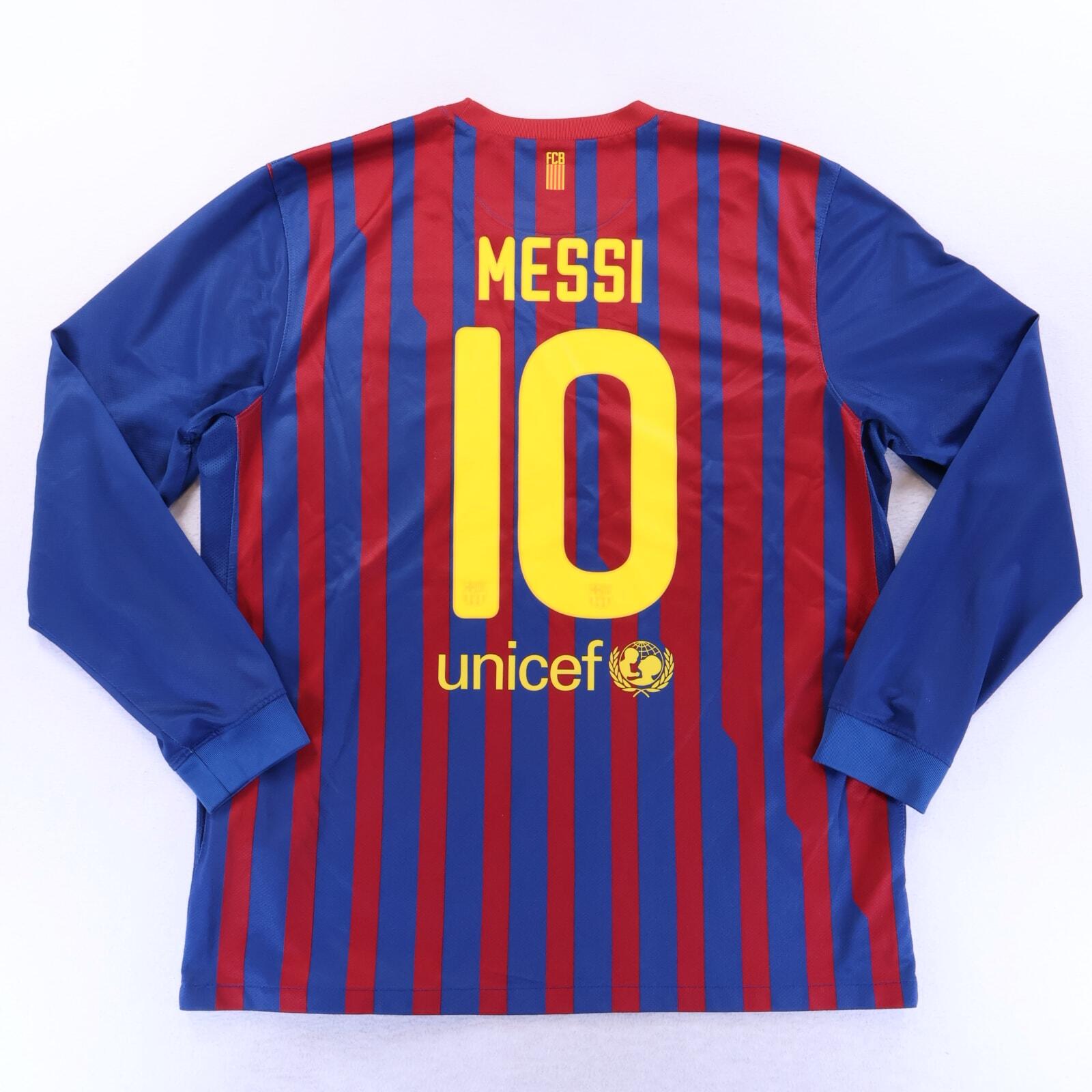 Barcelona Messi #10 2011/12 Home Shirt - Long Sleeve - XL