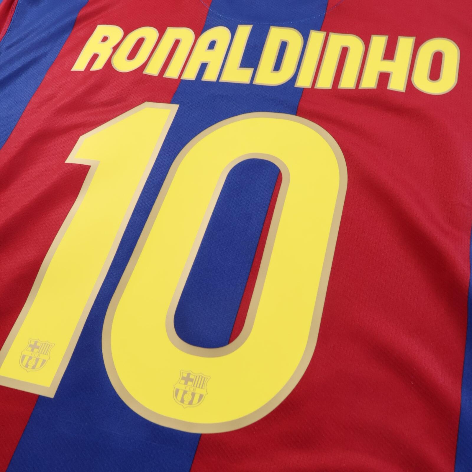 *MINT* Barcelona Ronaldinho #10 2007/08 Home Shirt - 2XL