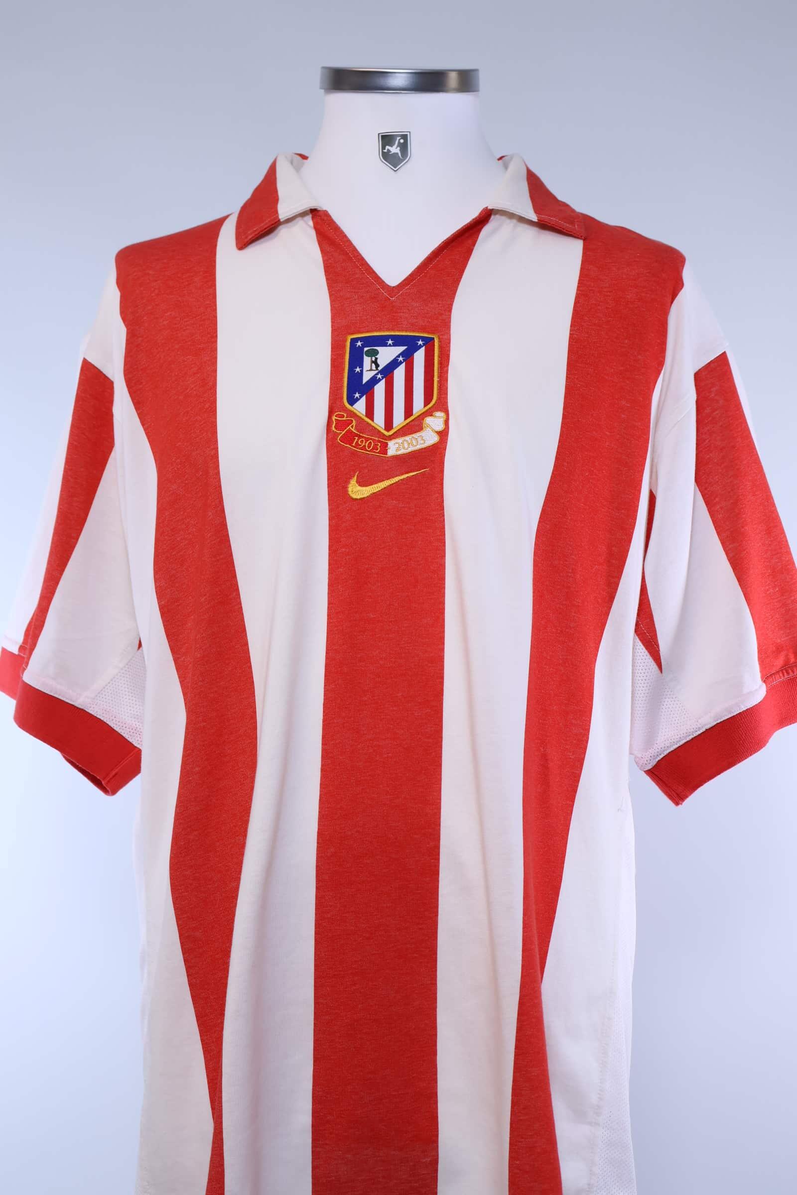 Atlético De Madrid 2003/04 Home Centenary Shirt - LAuthentic Original Football Shirt