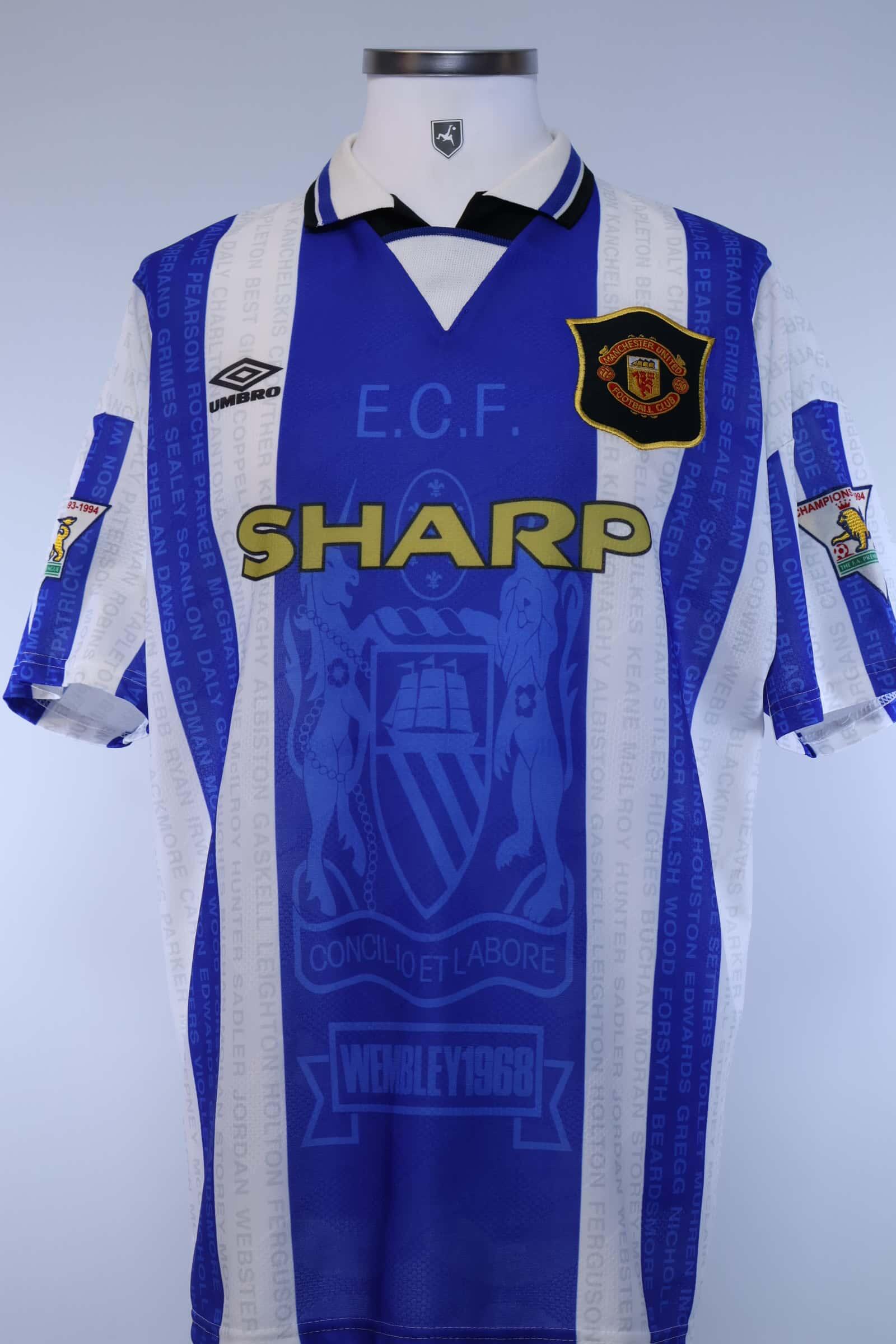 Manchester United 1994/96 Cantona #7 Third Shirt - L Authenic Original Football Shirt