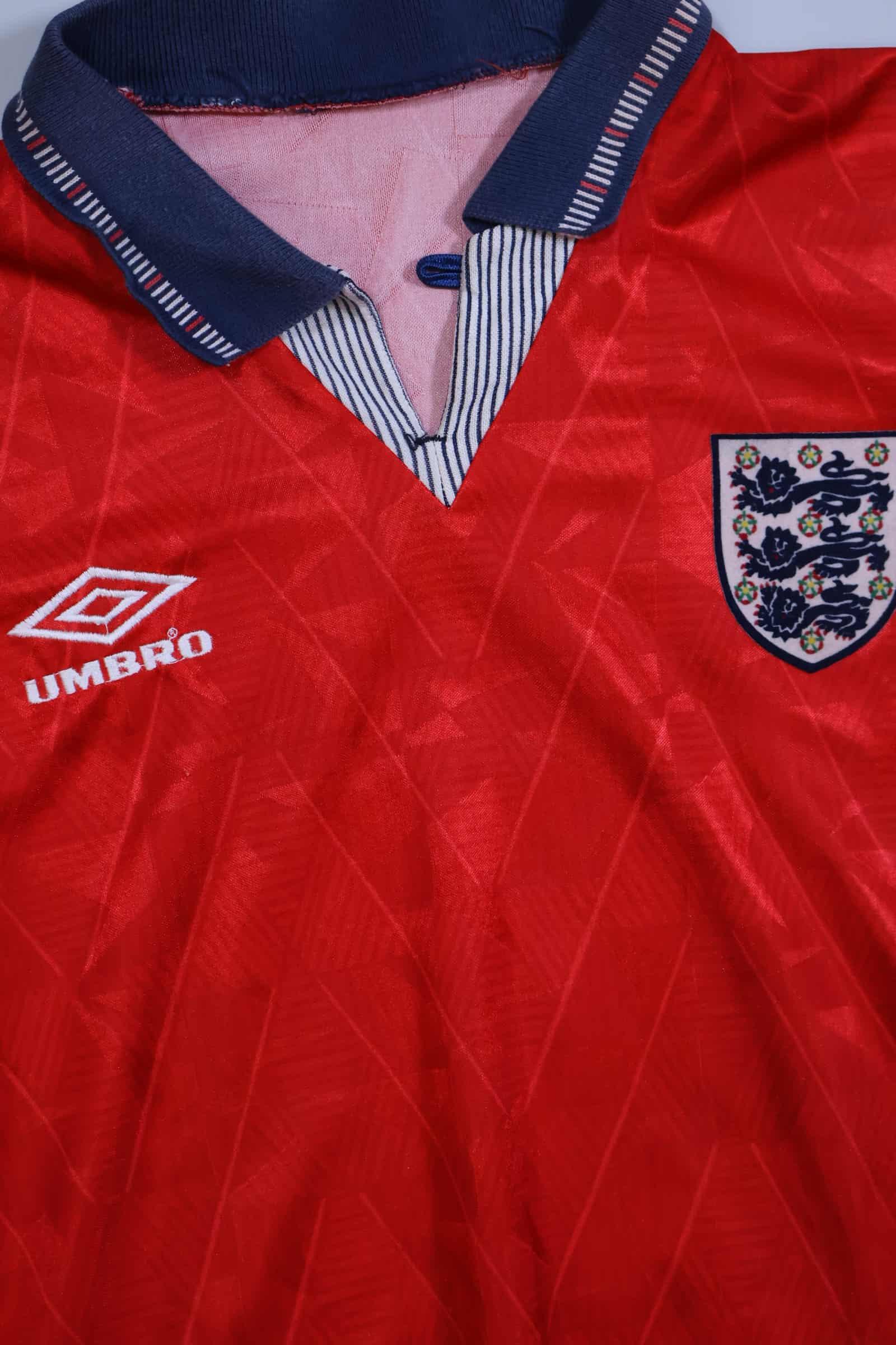 England 1990/92 Gascoigne #8 Away Shirt - M Authenic Original Football Shirt