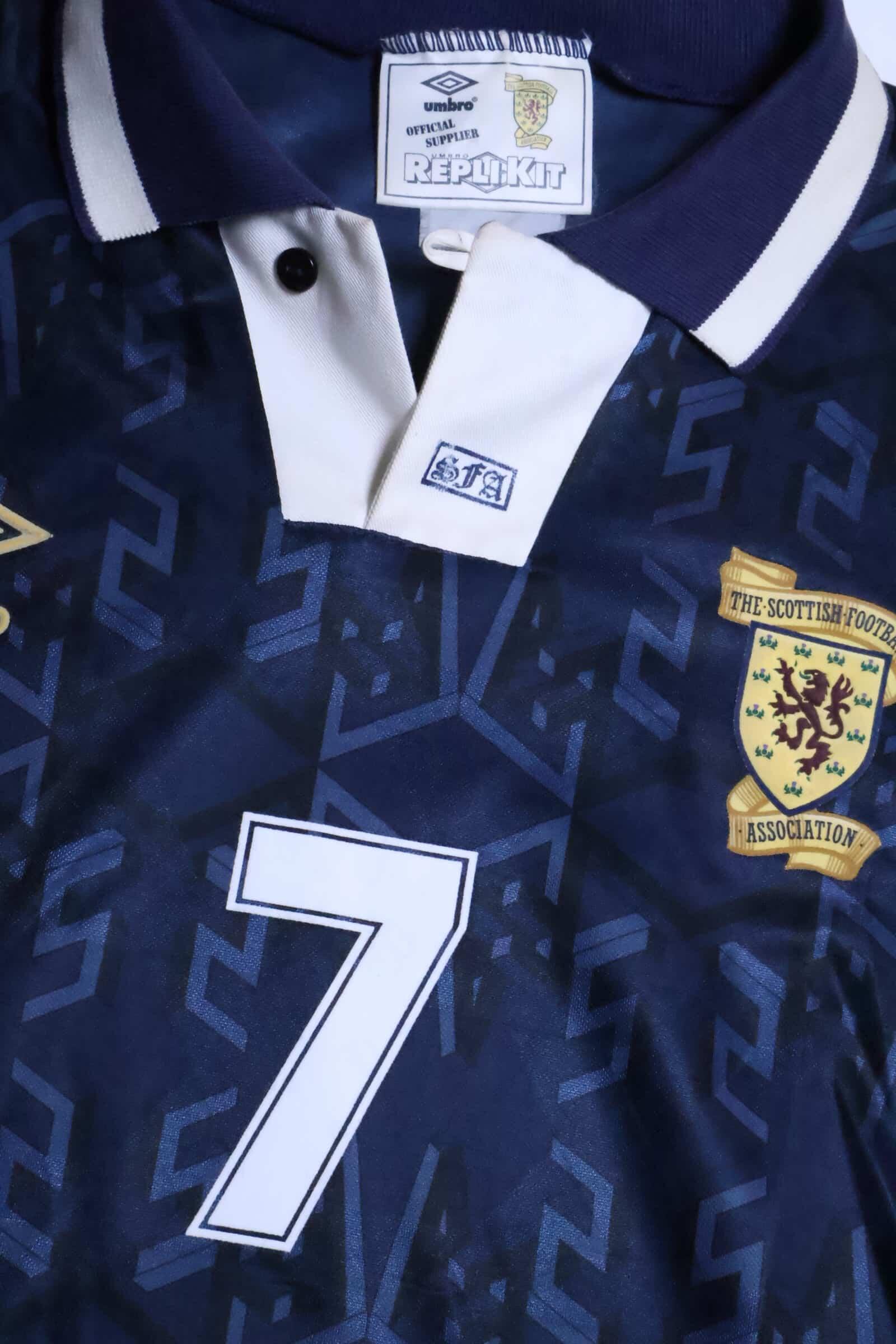 Scotland 1992/93 Durie #7 Home Shirt - XS Authenic Original Football Shirt