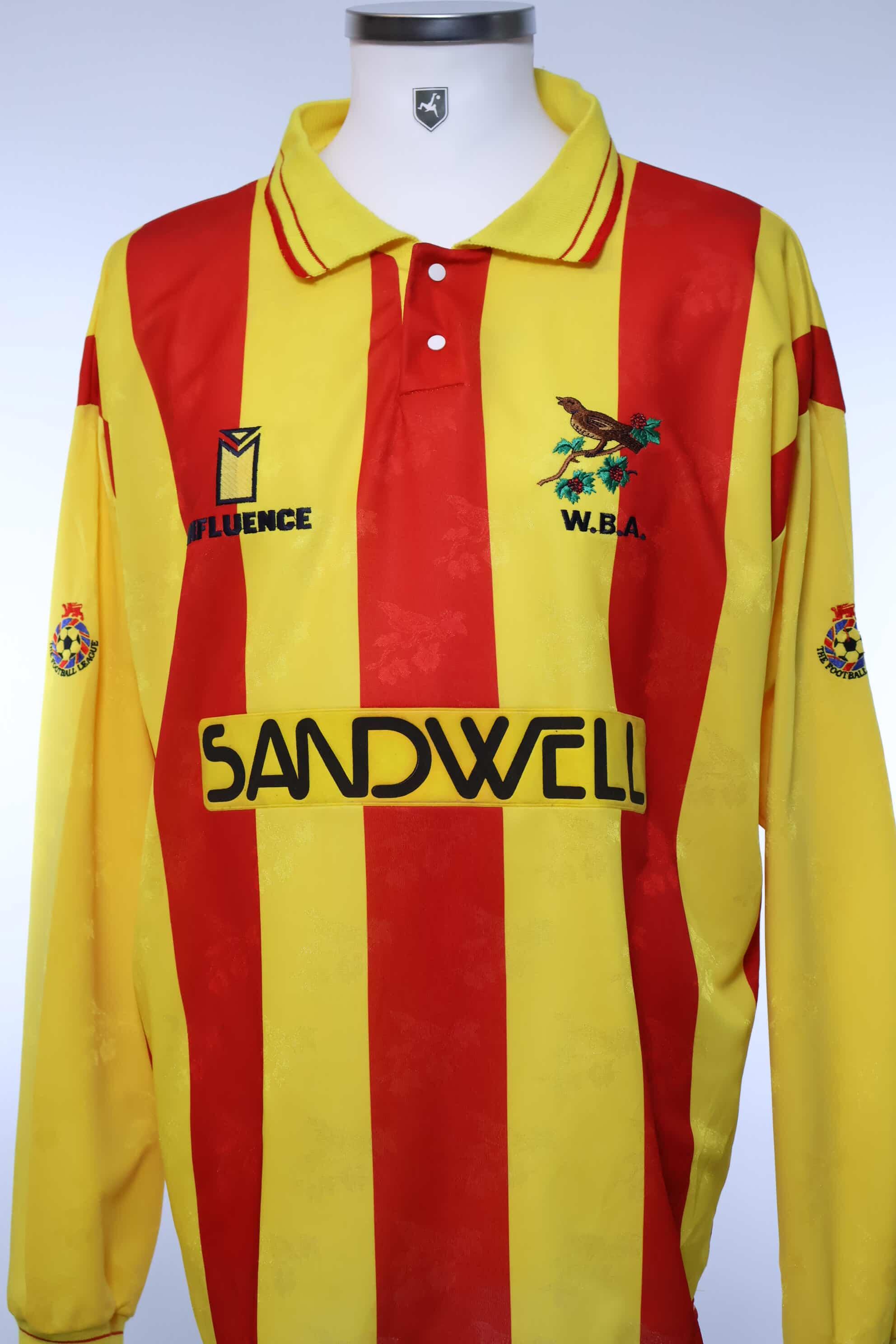 West Bromwich Albion 1991/92 Away Shirt - L- FRONT