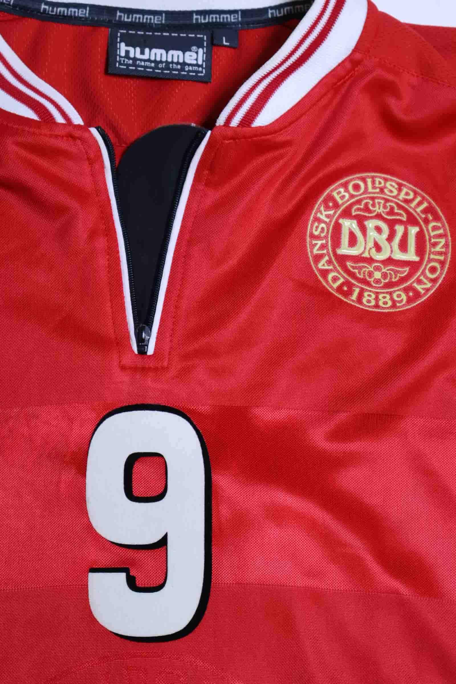 Denmark Tomasson #9 2000/02 Home Shirt - Long Sleeve - L- TAGS