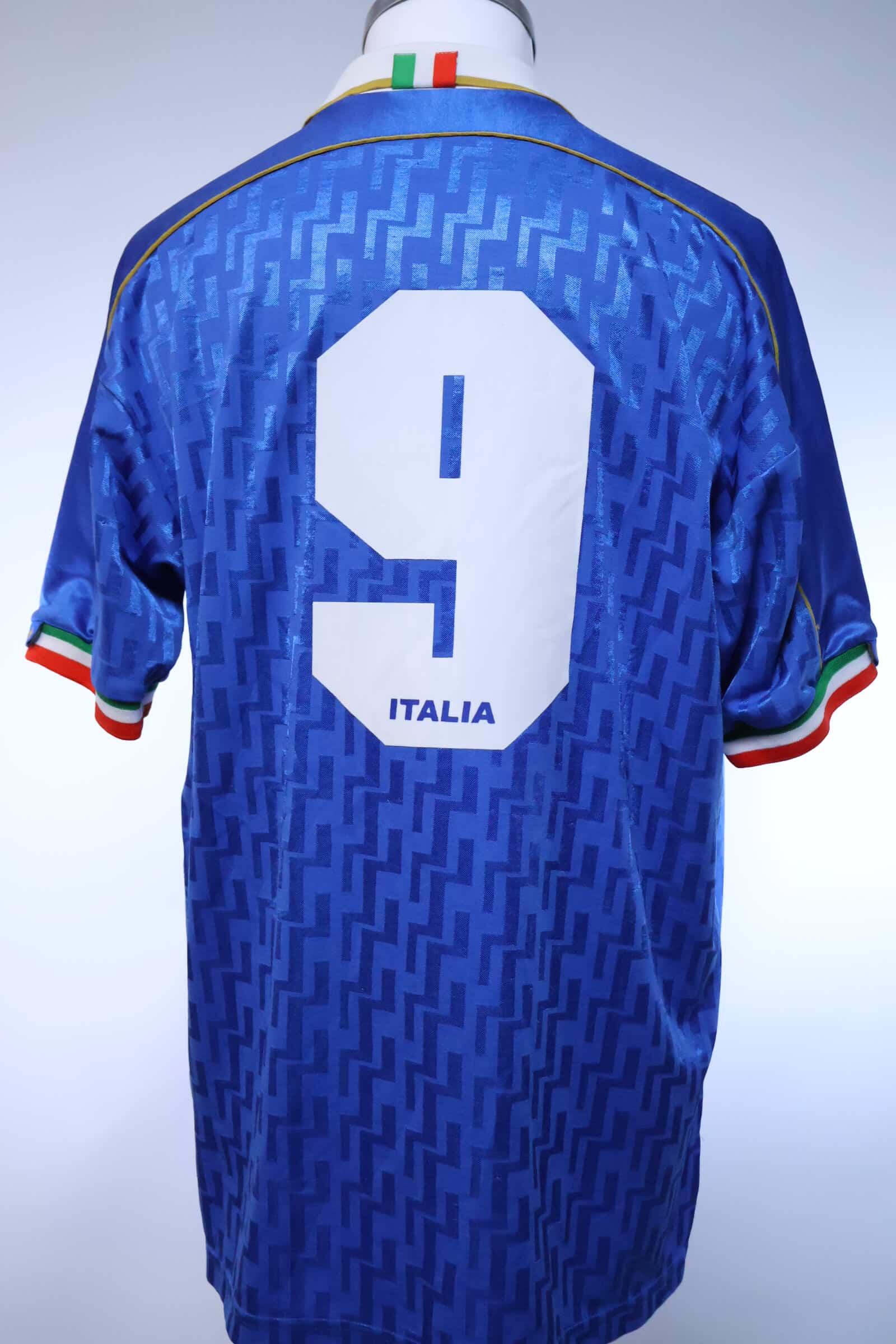 Italy Casiraghi #9 1994/96 Home Shirt - L- BACK