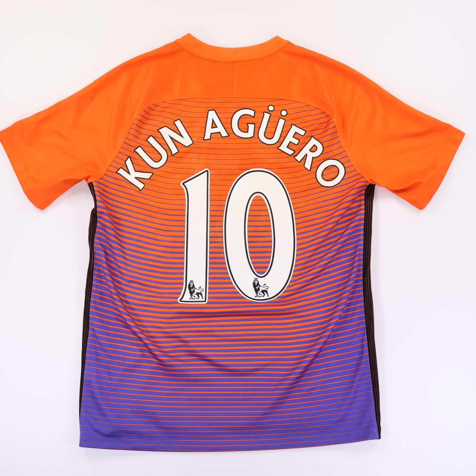 Manchester City Kun Aügero #10 2016/17 Third Shirt - M- FRONT