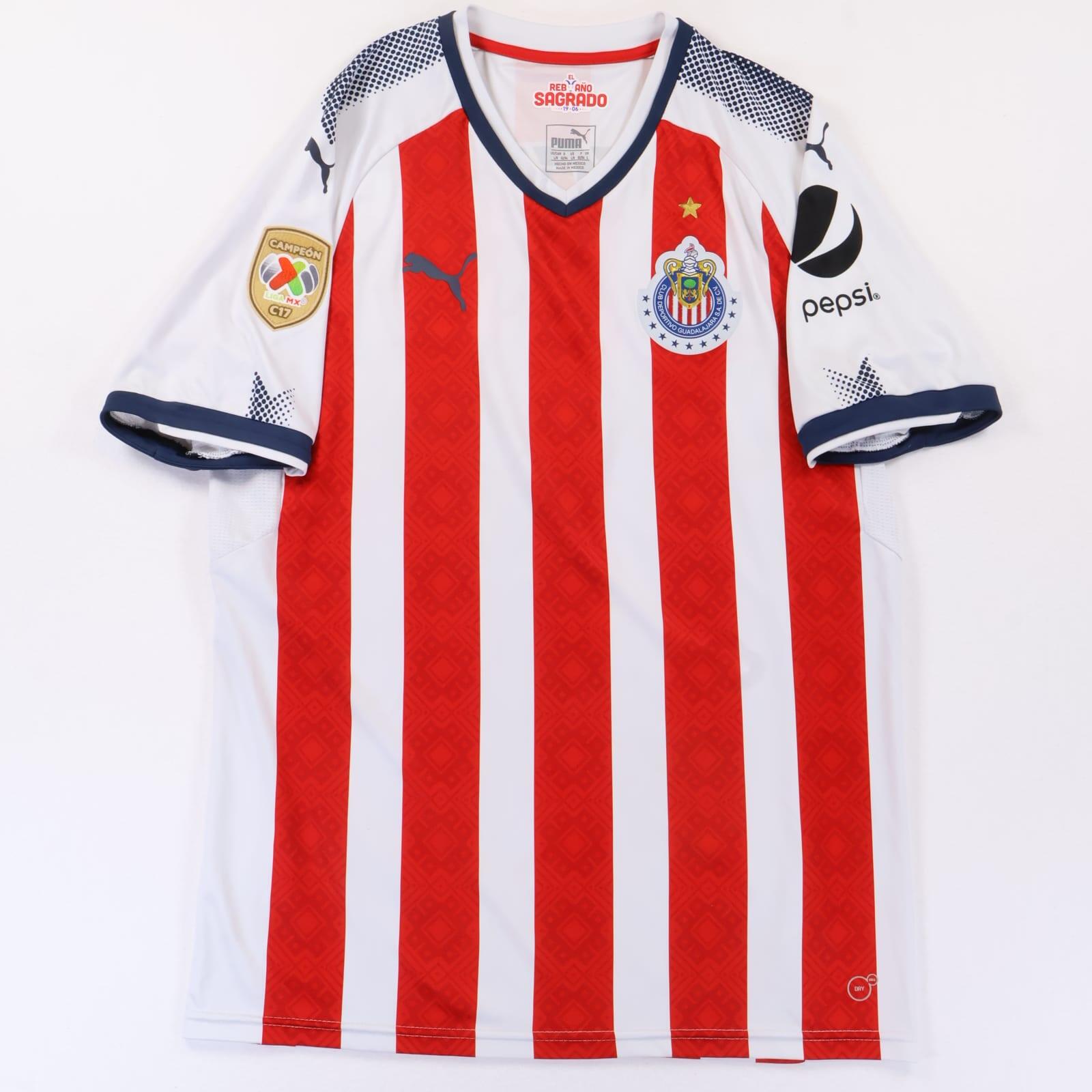 Club Deportivo Guadalajara C.Salcido #3 2017/18 Home Shirt - L- BACK