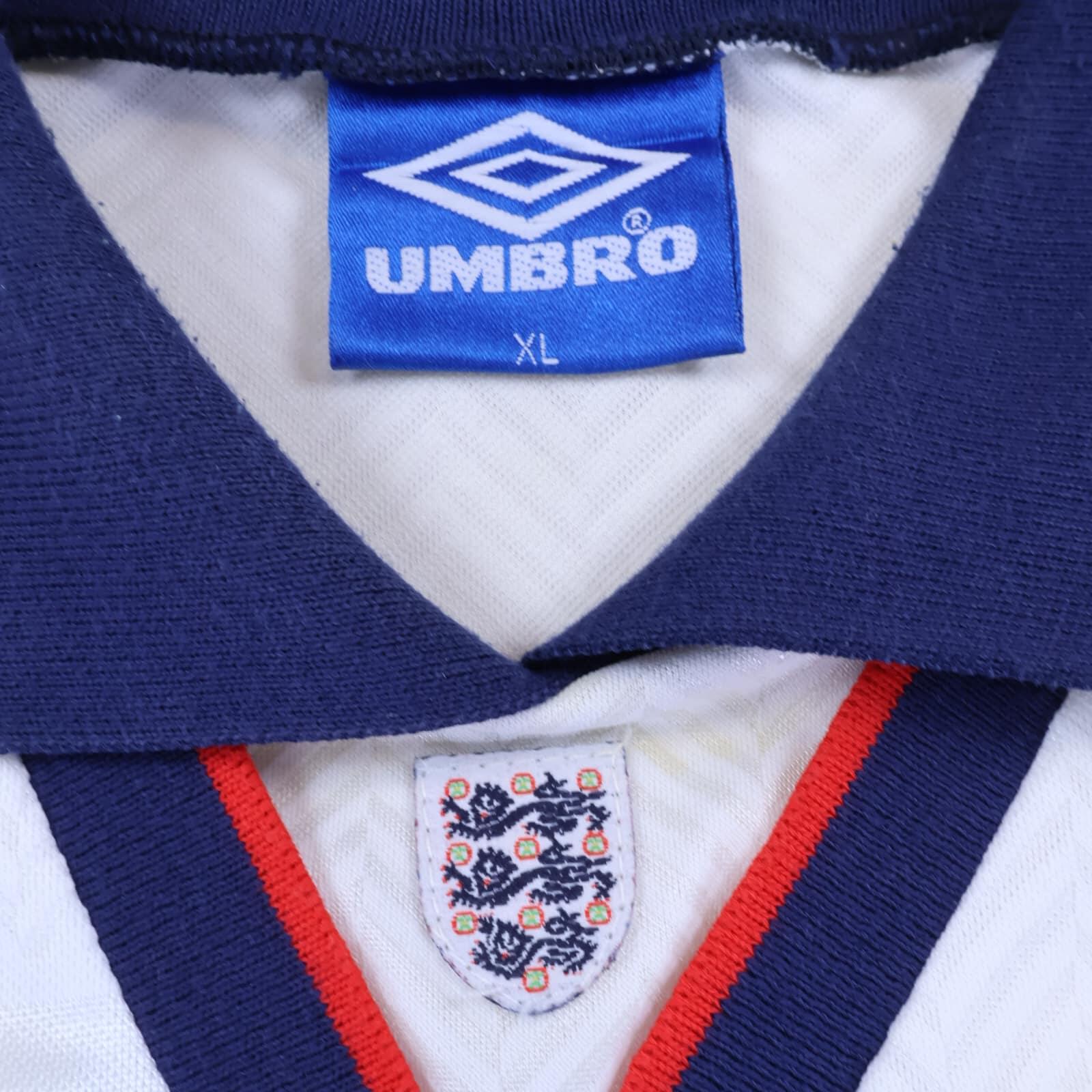 England Adams #5 1993/95 Home Shirt - Match Issue - XL