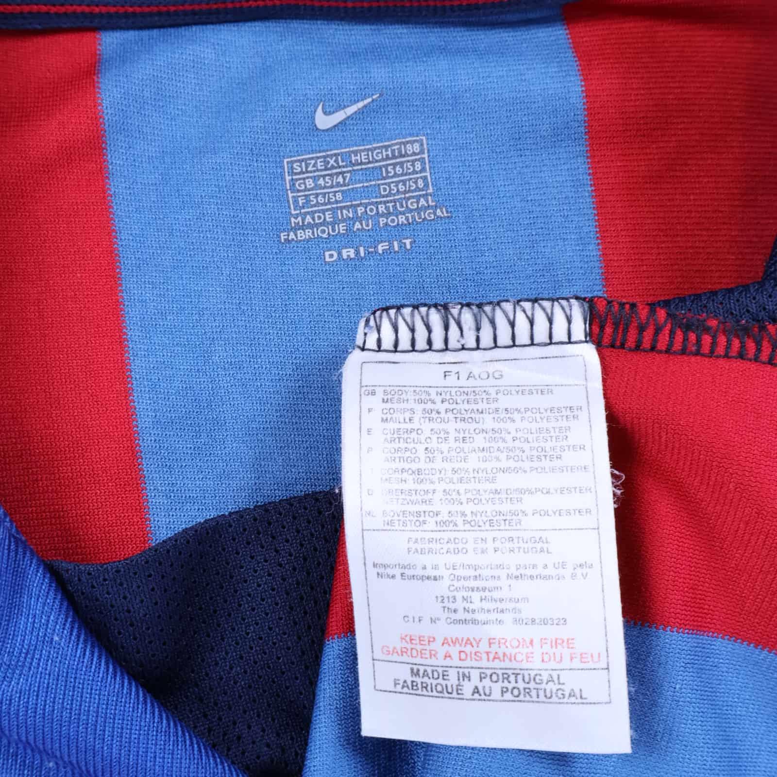 Barcelona Puyol #24 2001/02 Home Shirt - XL - TAGS