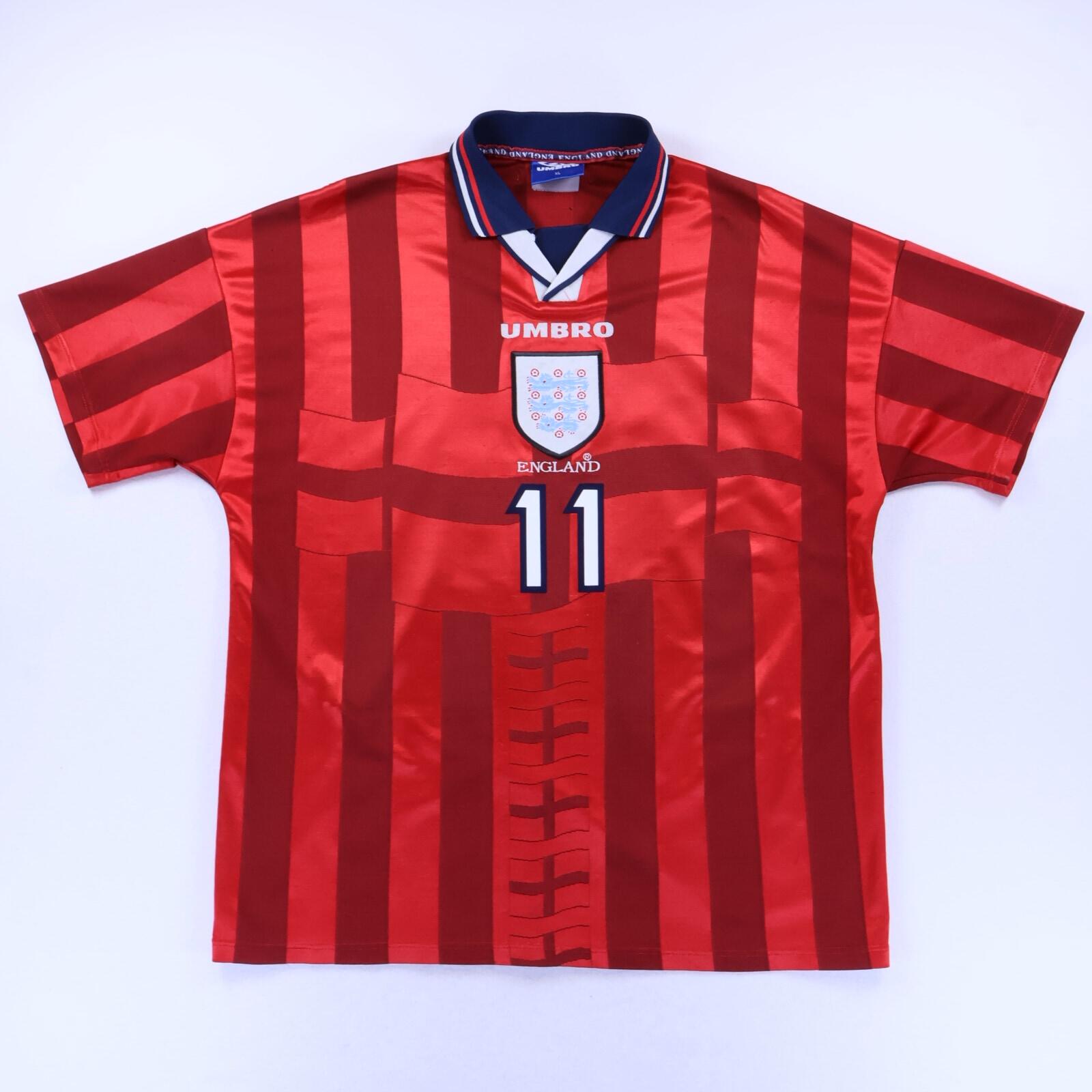 England Mcmanaman #11 1997/99 Away Shirt - XL- BACK