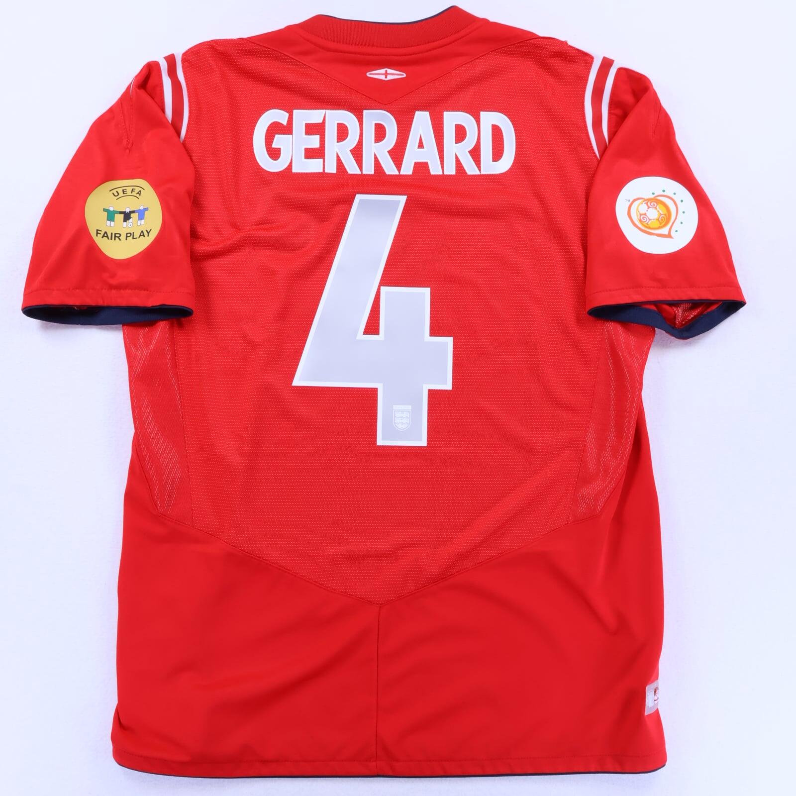 England Gerrard #4 2004/06 Away Shirt - L- BACK