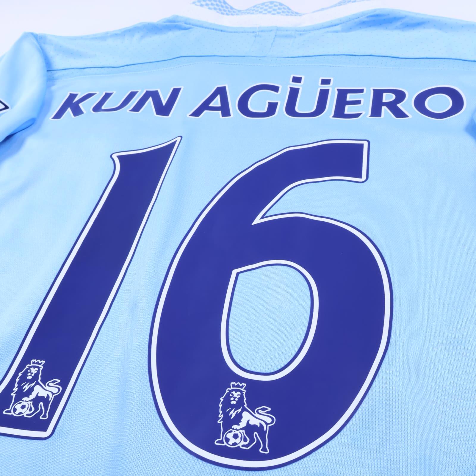 Manchester City Kun Aguero #16 2011/12 Home Shirt - L