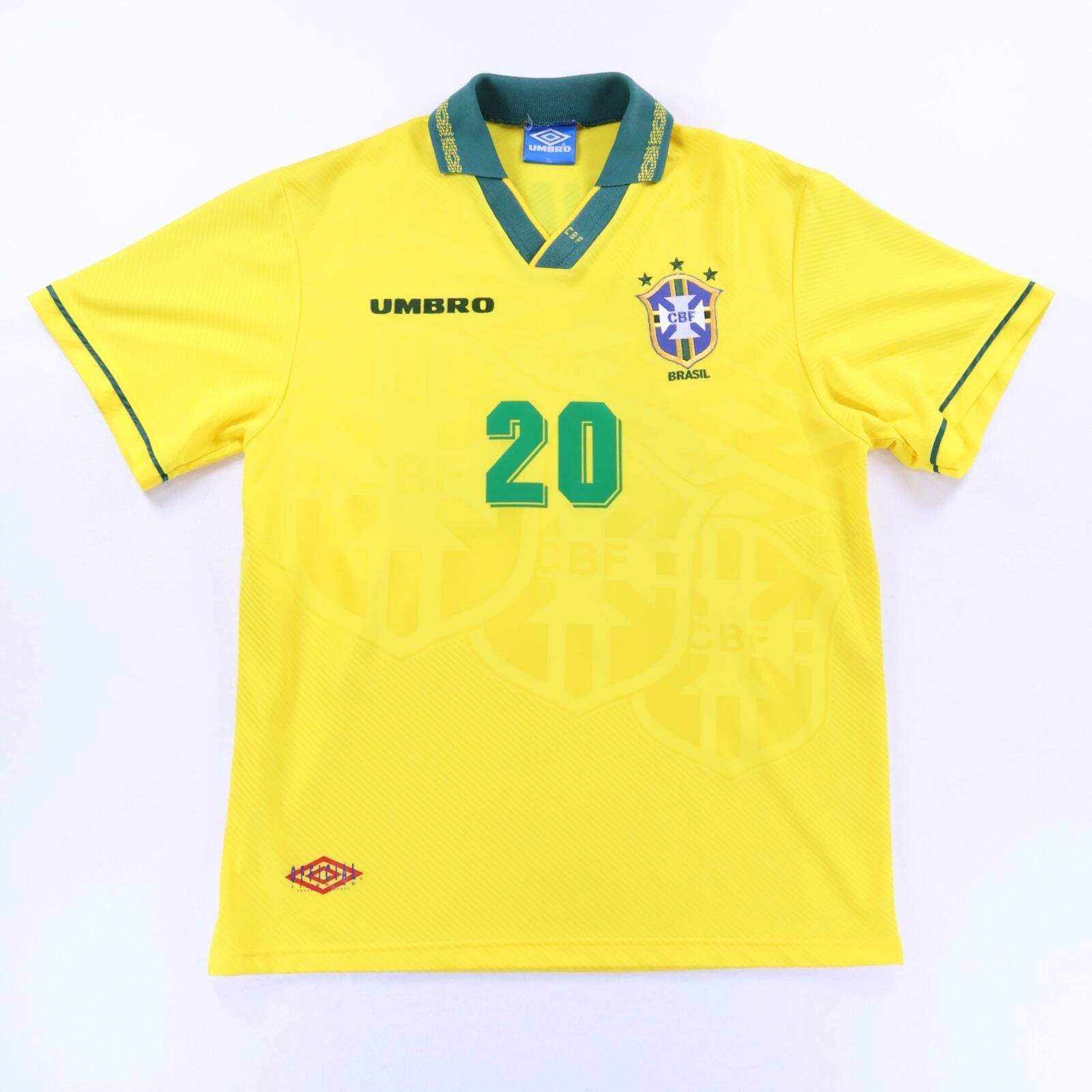 Brazil Ronaldo #20 1994/ World Cup Home Shirt - XL- BACK