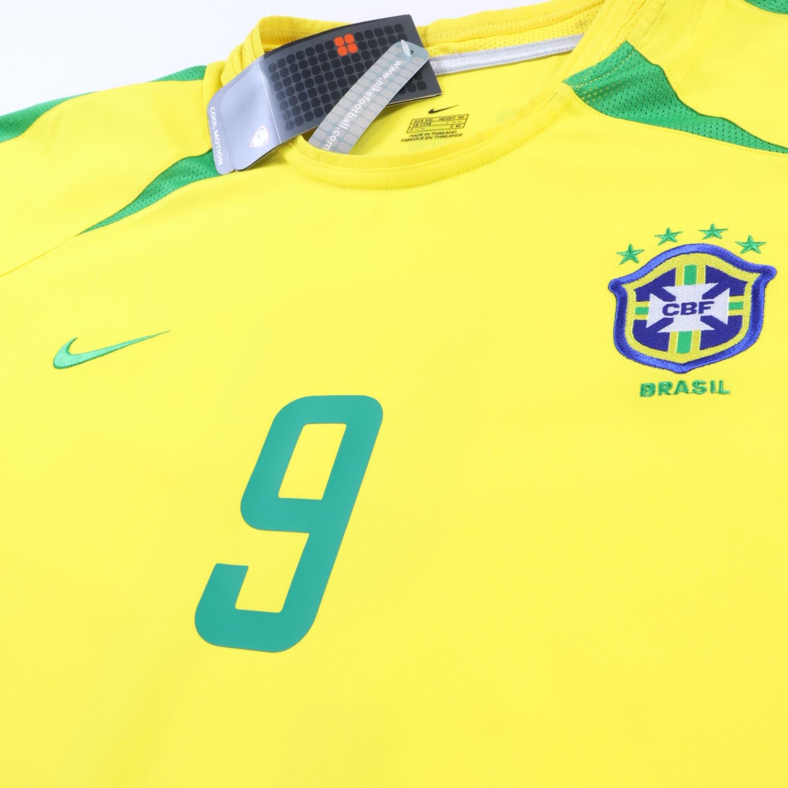 Brazil Ronaldo #9 2002/04 Home Shirt - XXL
