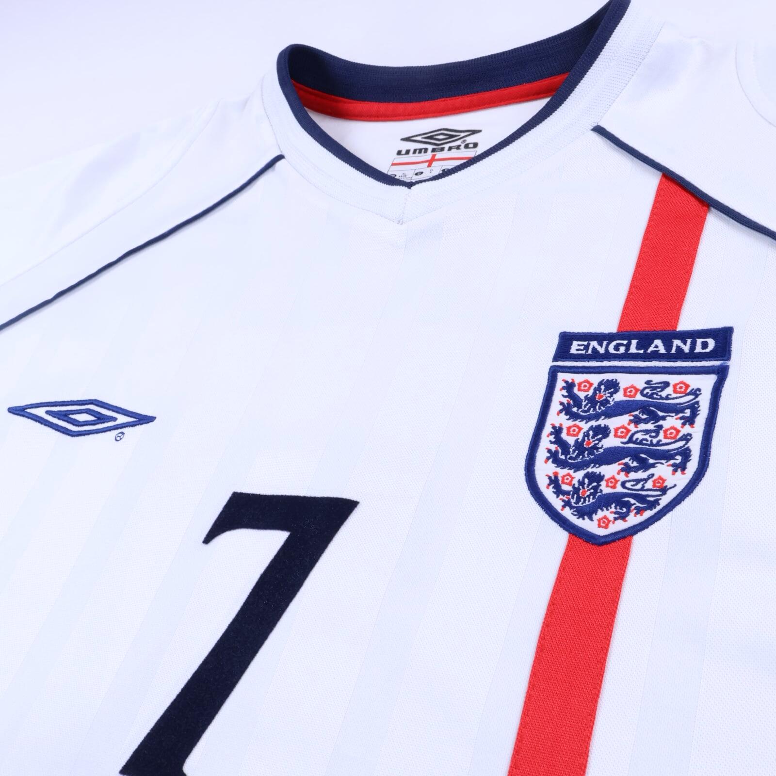 England Beckham #7 2001/03 Home Shirt - XL