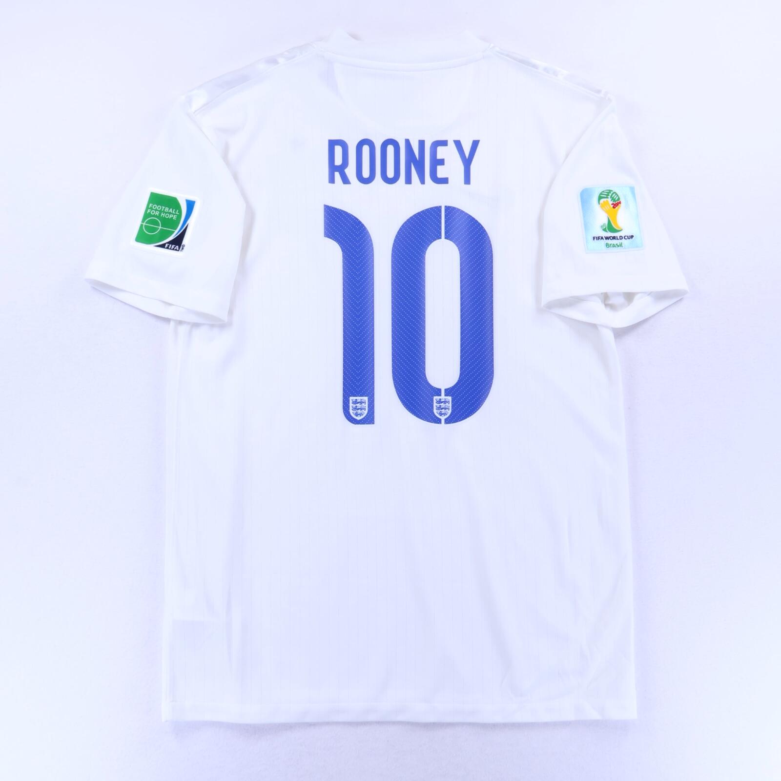 England Rooney #10 2014/15 Home Shirt - M- FRONT
