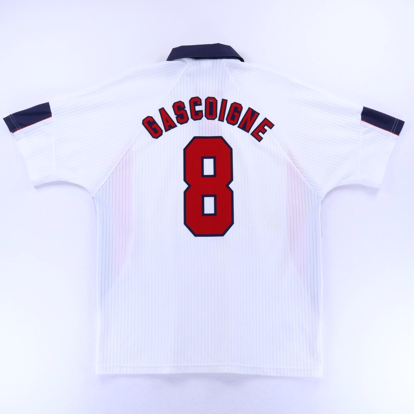 England Gascoigne #8 1997/99 Home Shirt - XL- FRONT