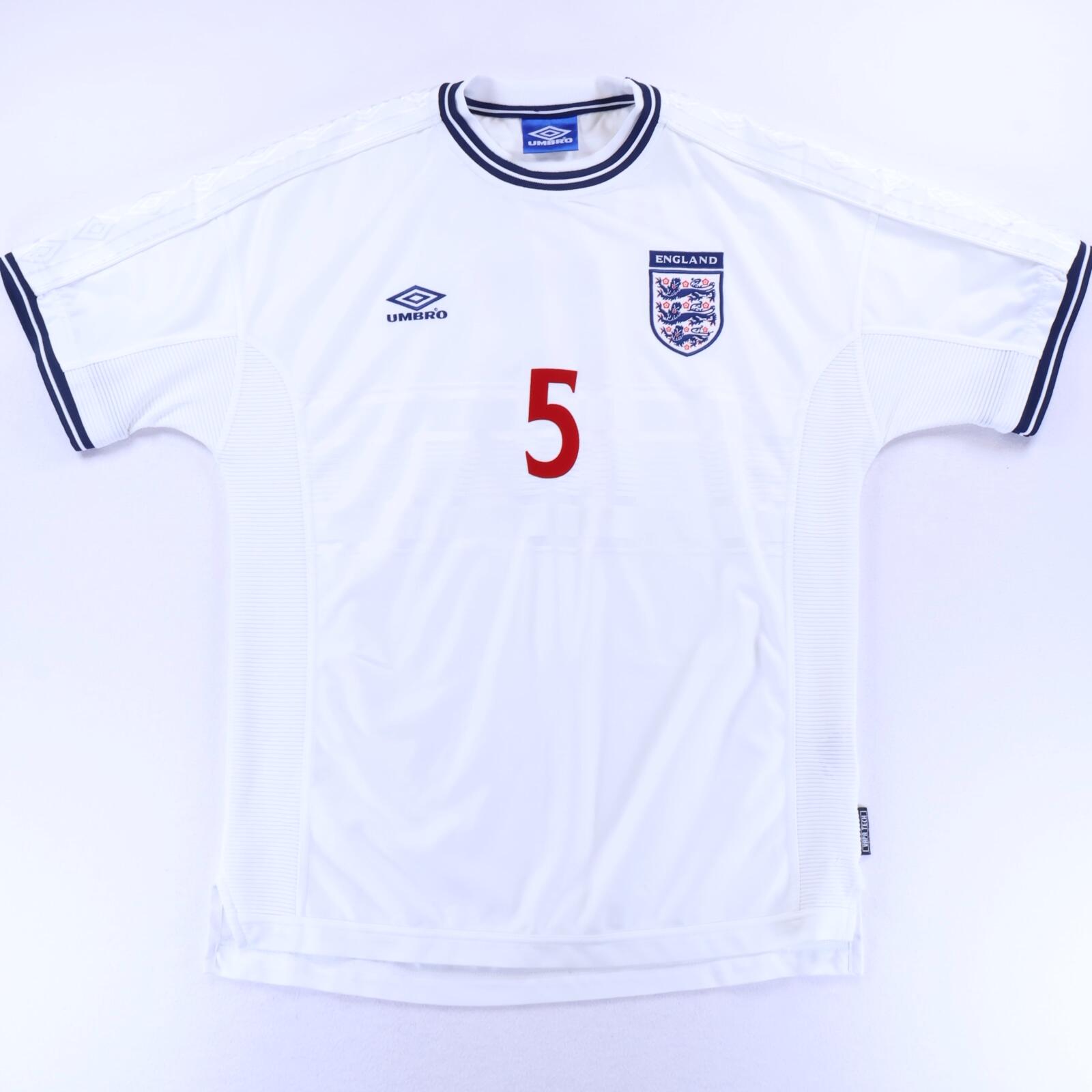 England Adams #5 1999/01 Home Shirt - XL- BACK