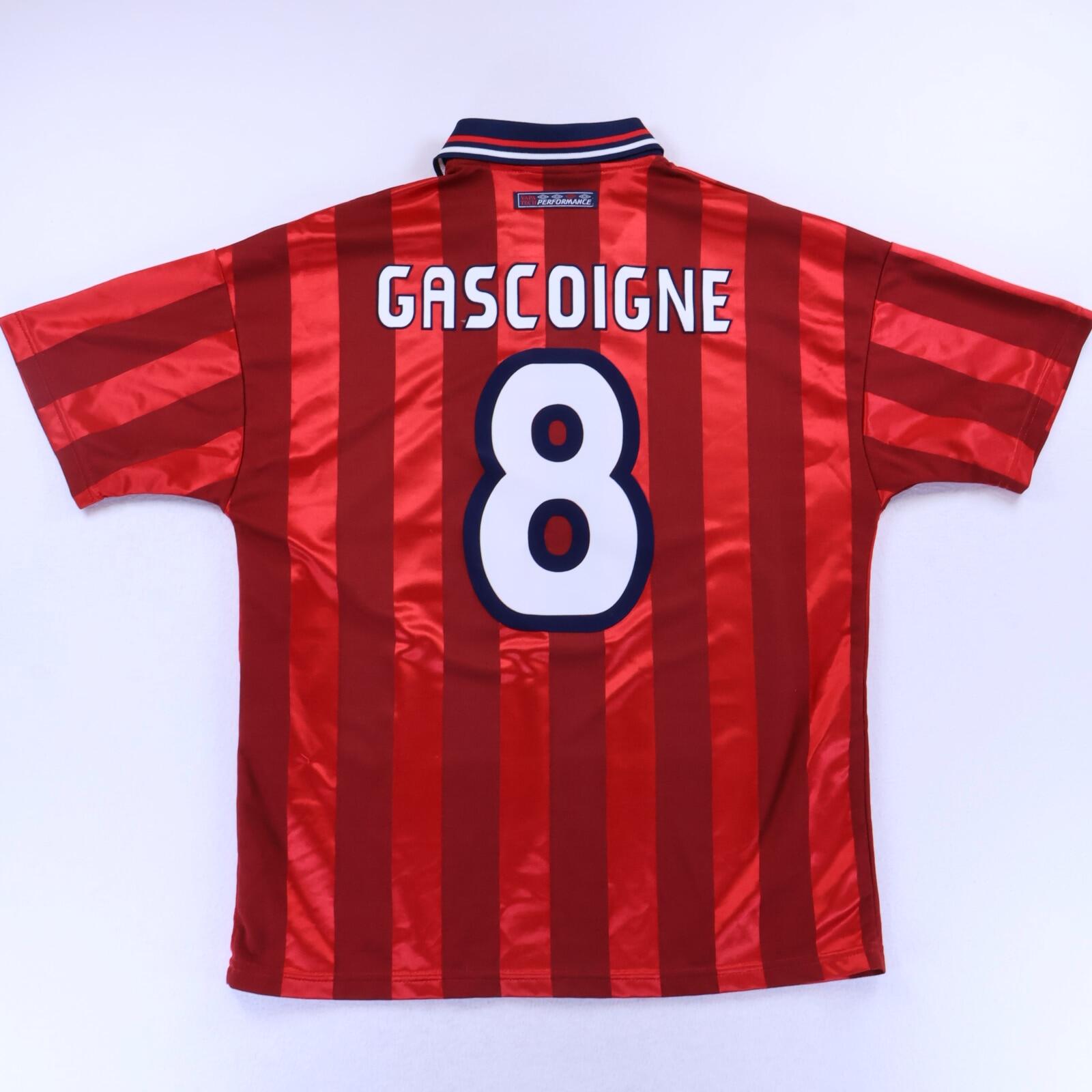 England Gascoigne 1997/99 Away Shirt - M- FRONT