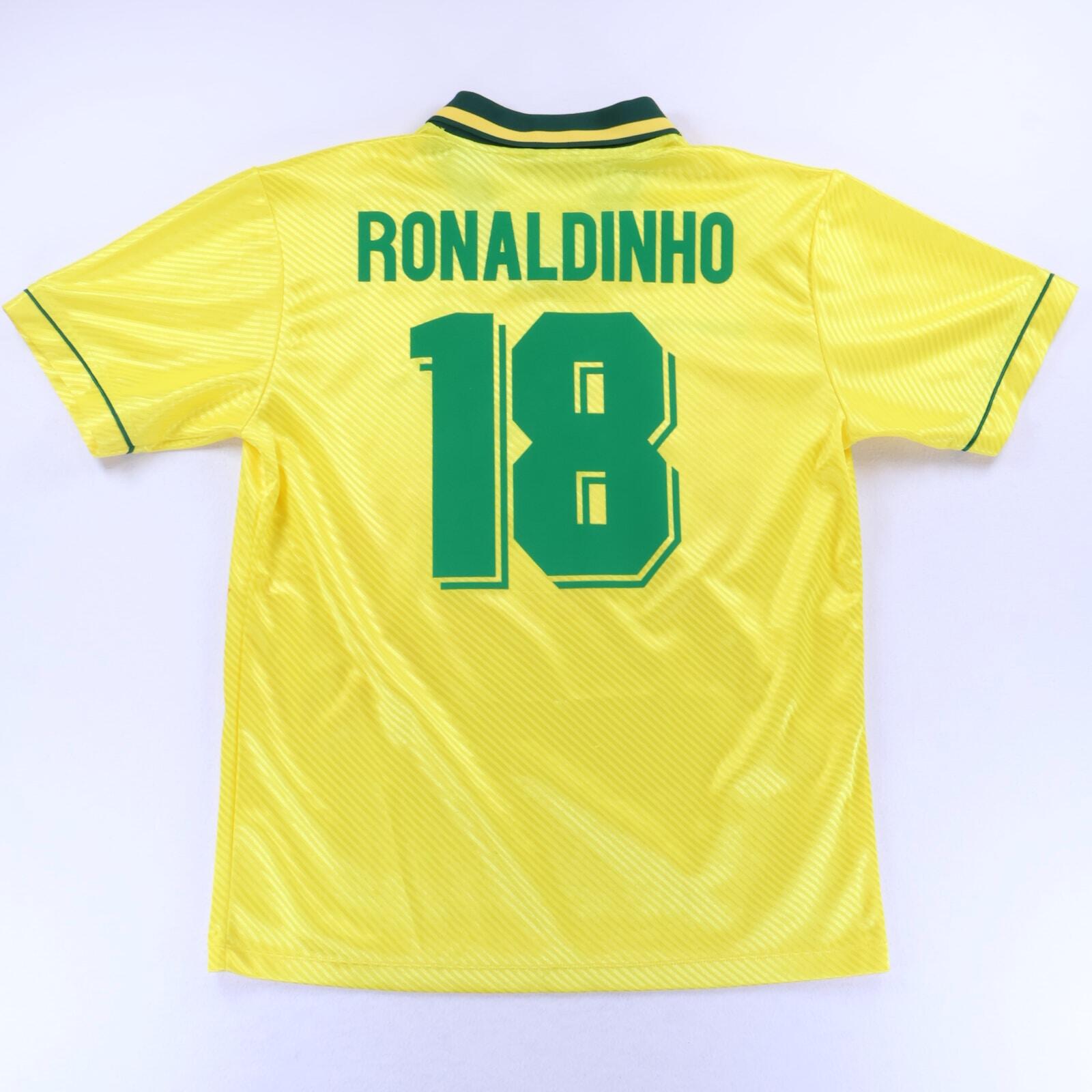 Brazil Ronaldinho #18 1994/96 Home Shirt - XL- BACK