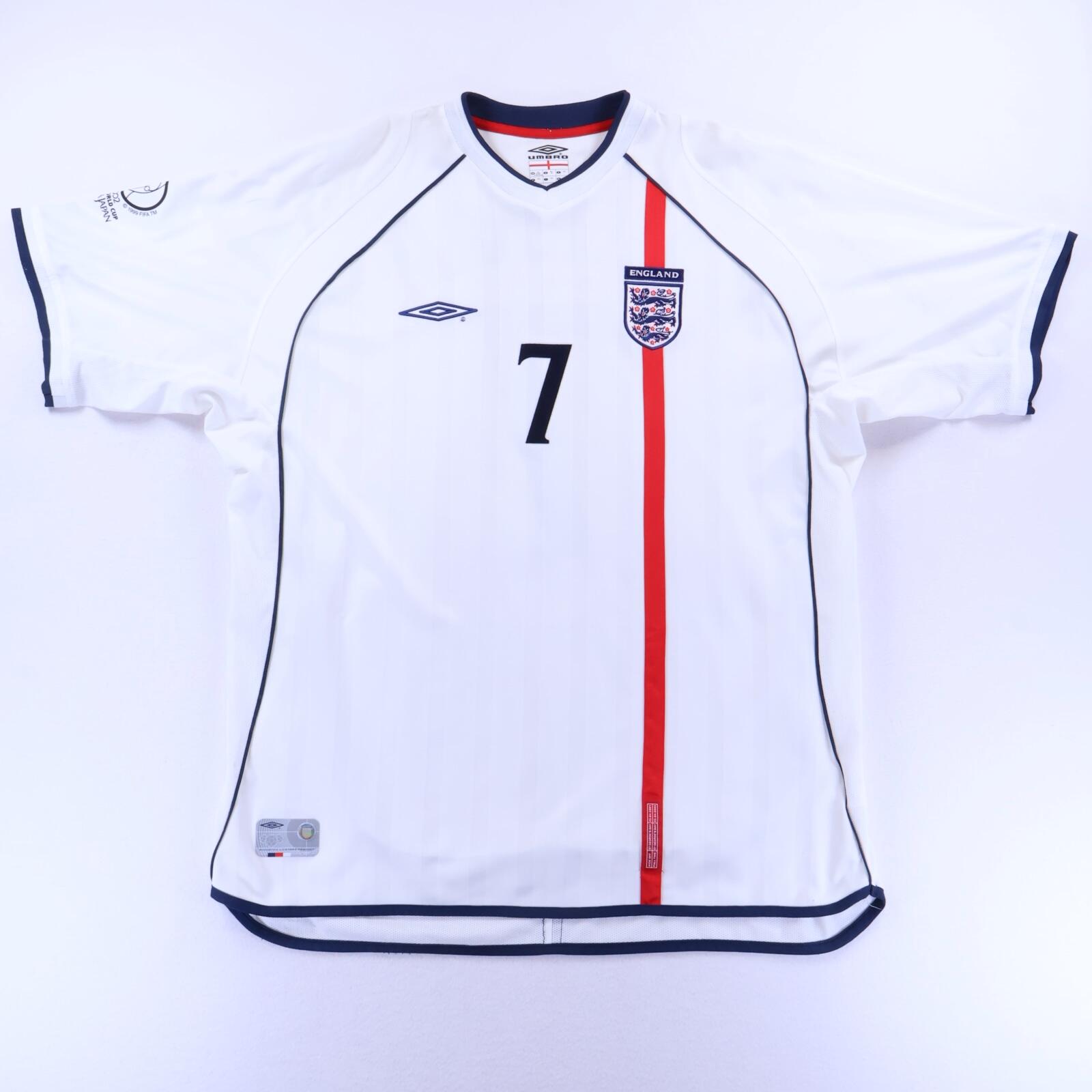 England Beckham #7 2001/03 Home Shirt - XXL- BACK