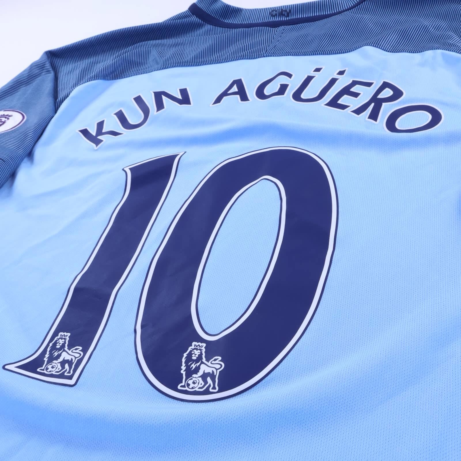 Manchester City Kun Aügero #10 2016/17 Home Shirt - XL