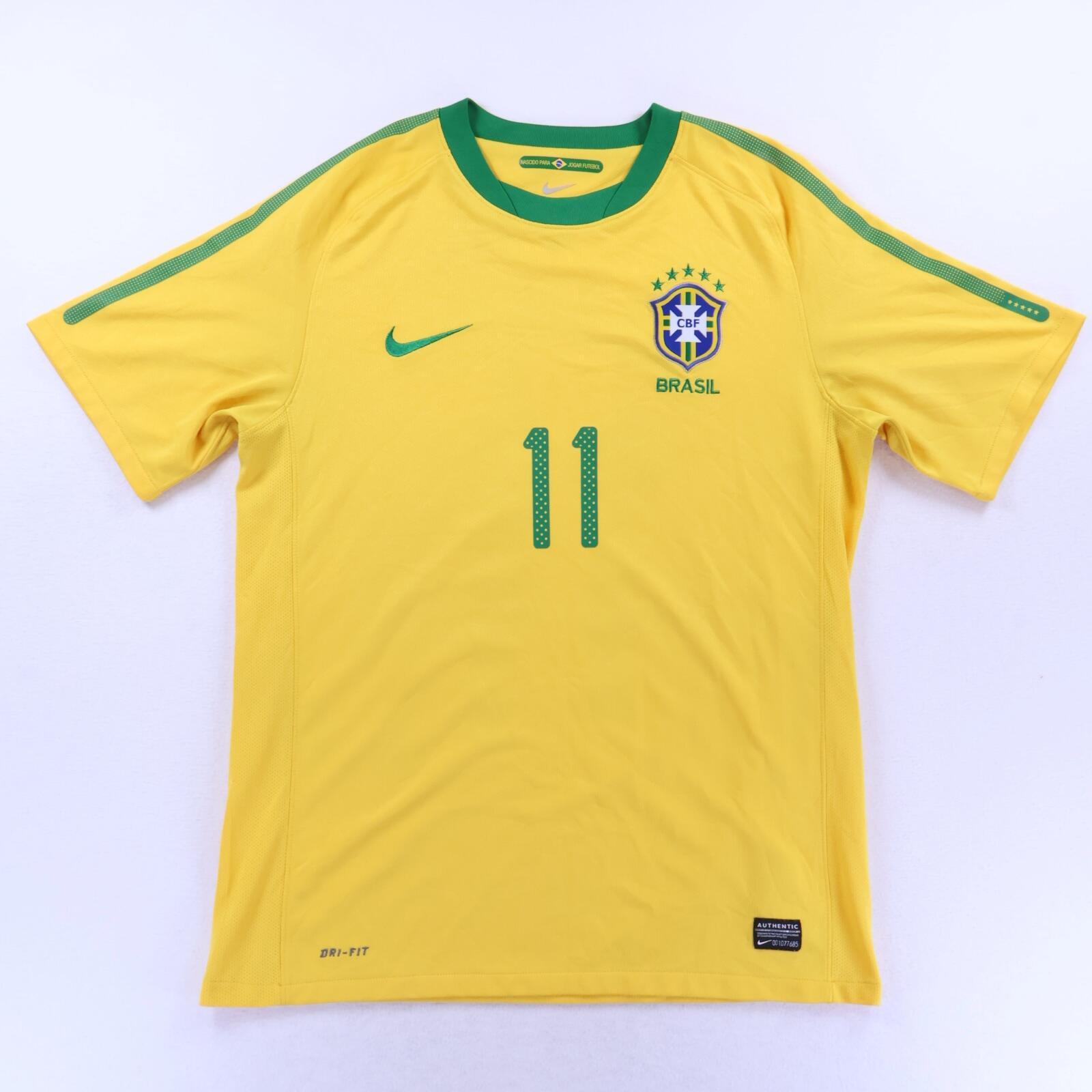 Brazil Robinho #11 2010/11 Home Shirt - M- BACK