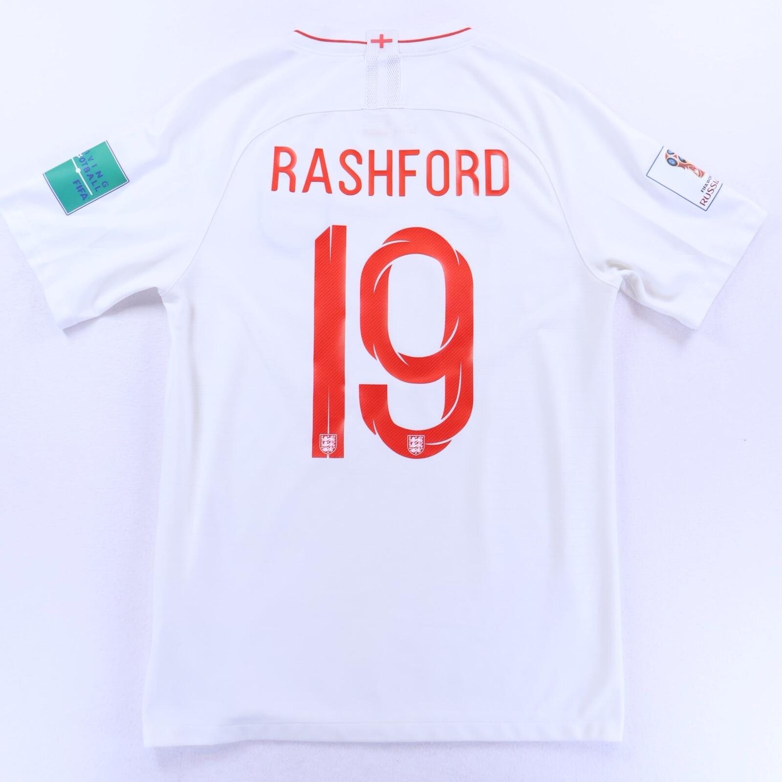 England Rashford #19 2018/19 Home Shirt - M- FRONT