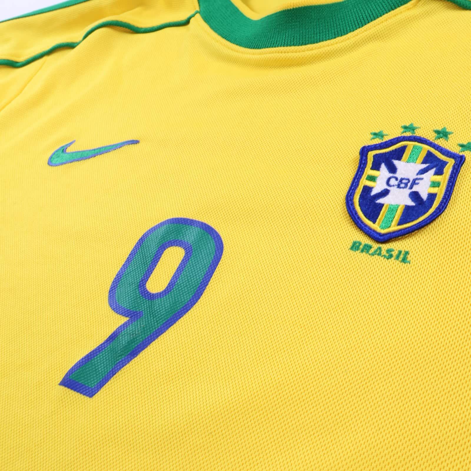 Brazil Ronaldo #9 1998/ Home Shirt - S- BACK
