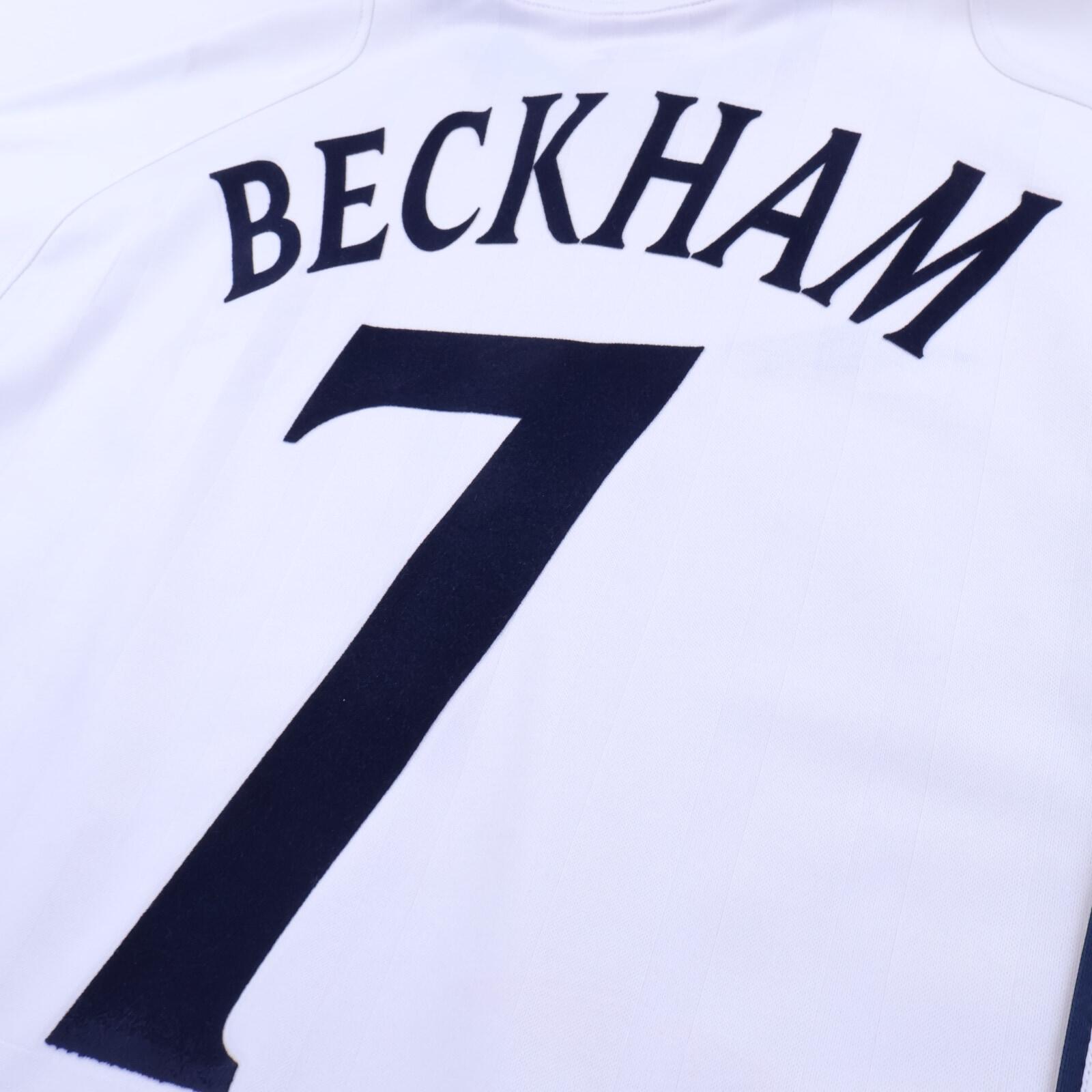 England Beckham #7 2001/03 Home Shirt - L- TAGS