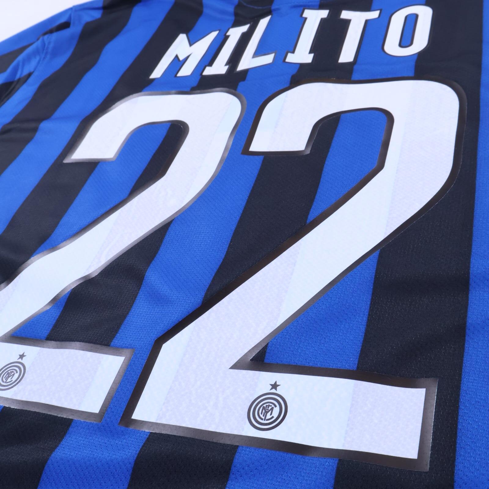 Inter Milan Milito #22 2011/12 Home Shirt - XL