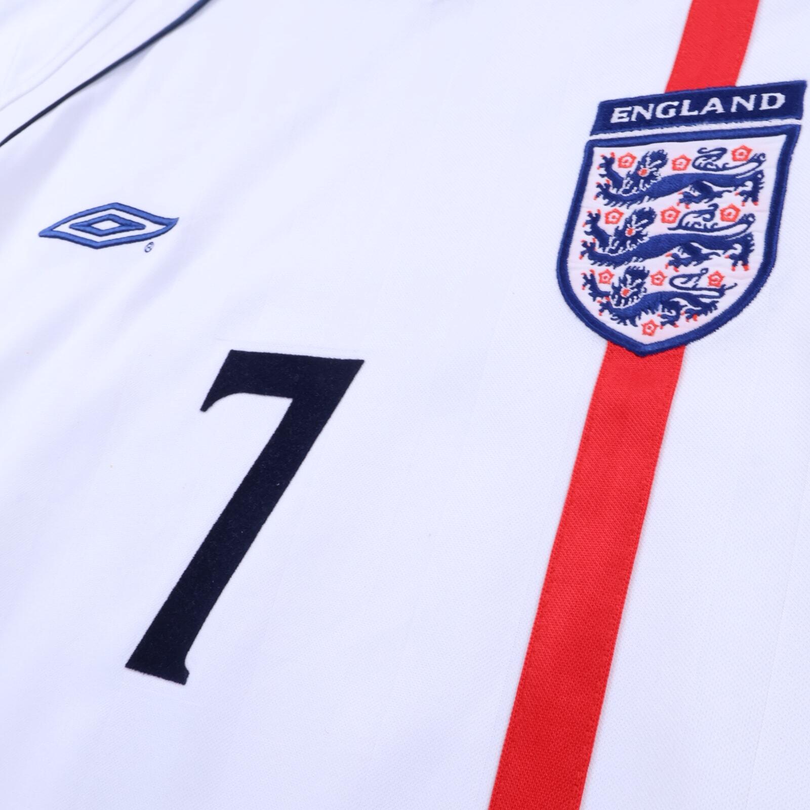 England Beckham #7 2001/03 Home Shirt - XL