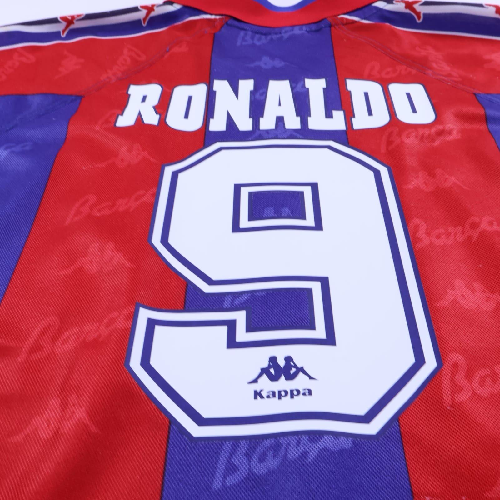 Barcelona Ronaldo #9 1995/97 Home Shirt - L- TAGS