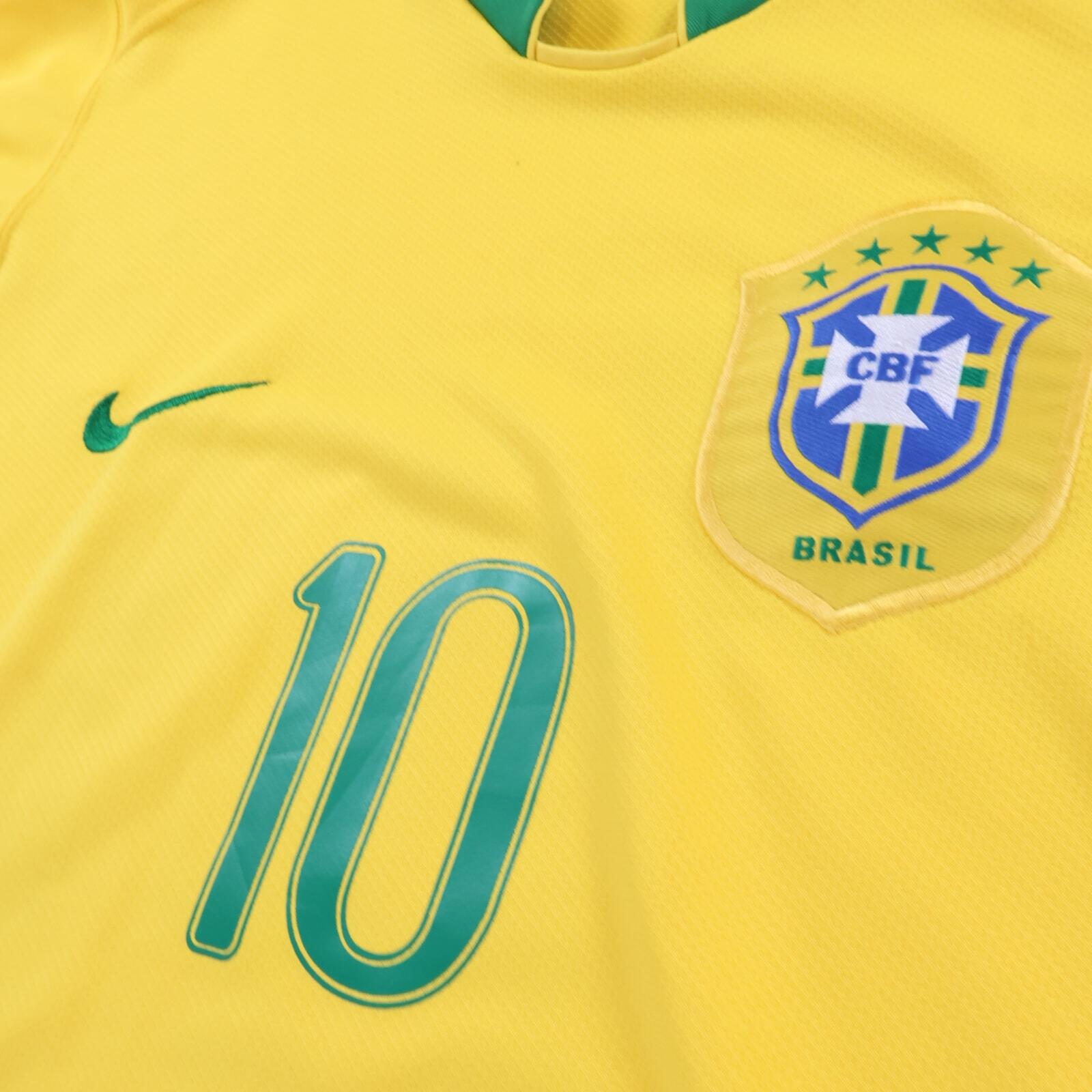 Brazil Ronaldinho #10 2006/08 Home Shirt - L