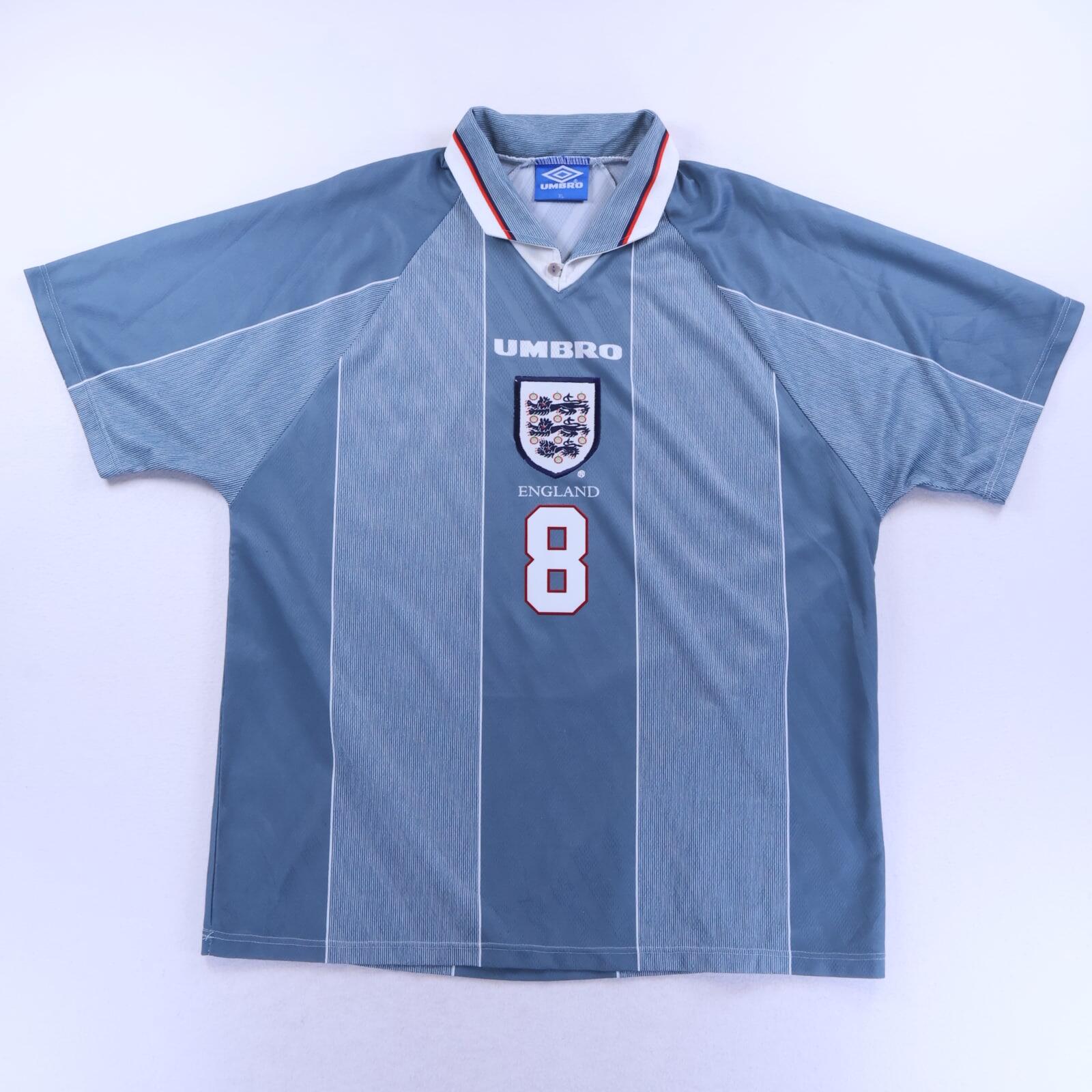 England Gascoigne #8 1996/97 Away Shirt - XL- BACK