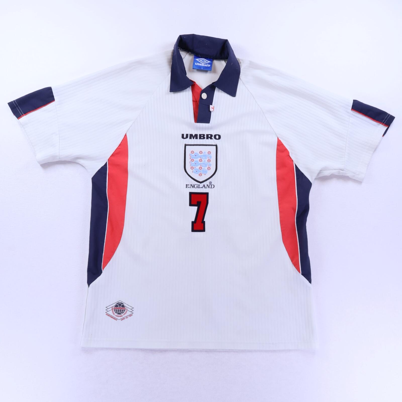 England Beckham #7 1997/98 Home Shirt - XL- BACK