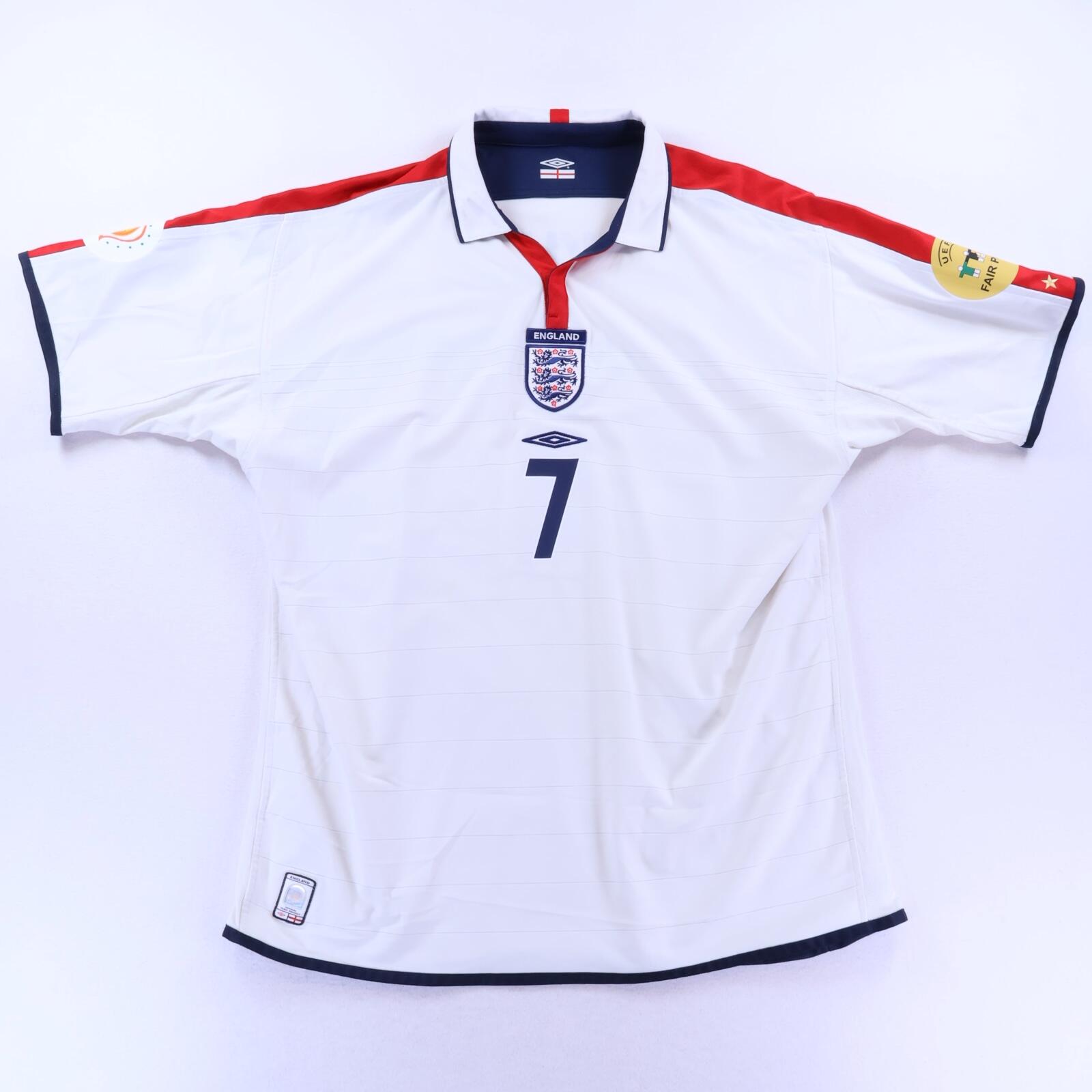 England Beckham #7 2003/05 Home Shirt - Reversible - 2XL- BACK