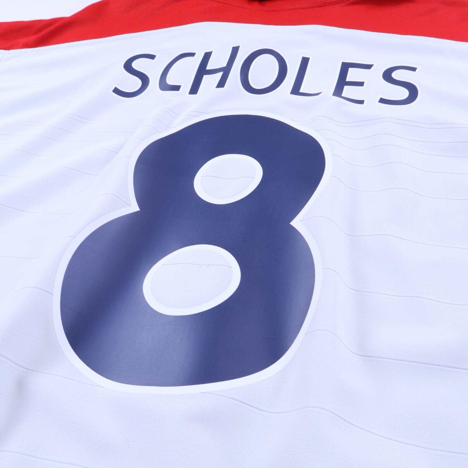 England Scholes #8 2003/05 Home Shirt - Reversible - 2XL