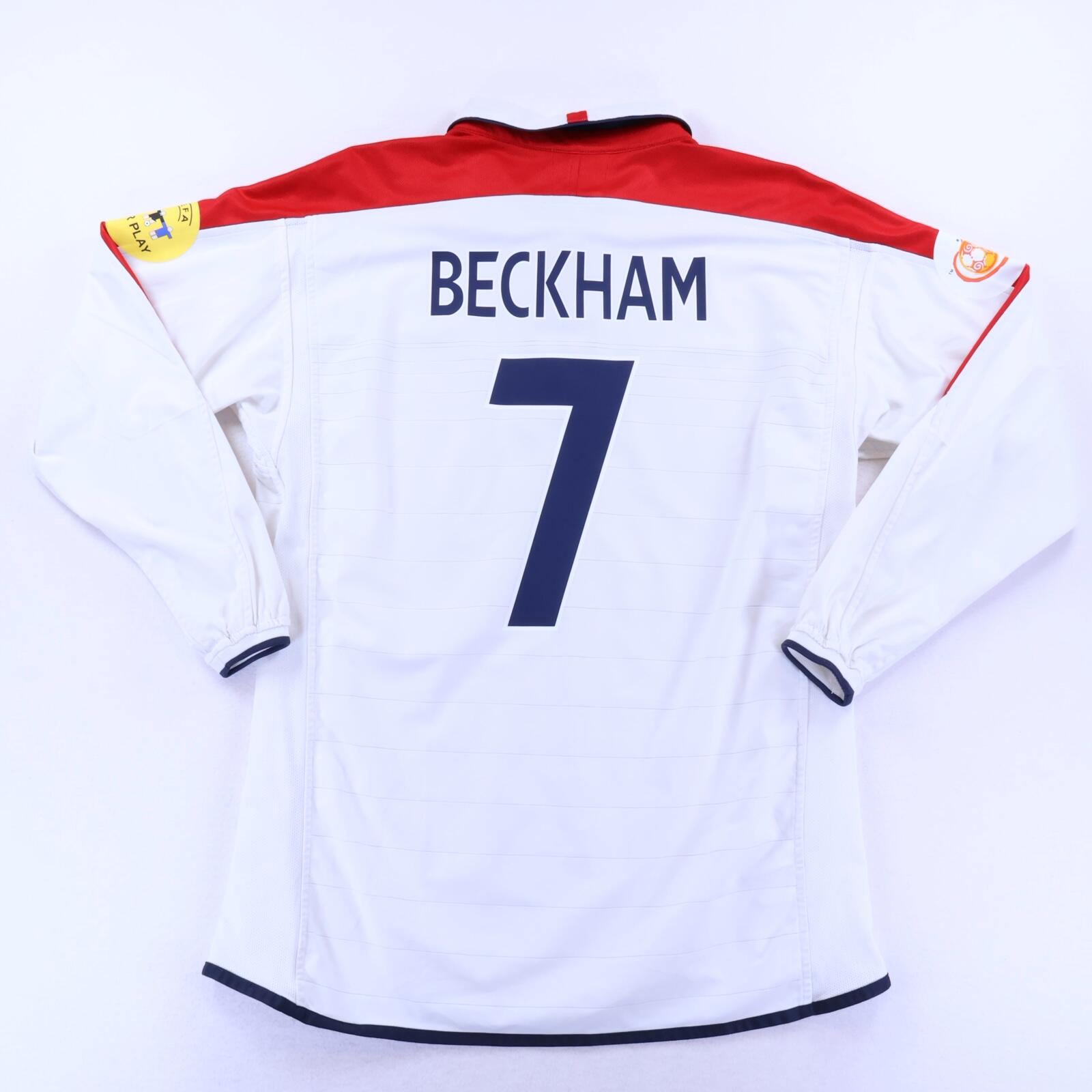 England Beckham #7 2003/05 Home Shirt - Long Sleeve - XL