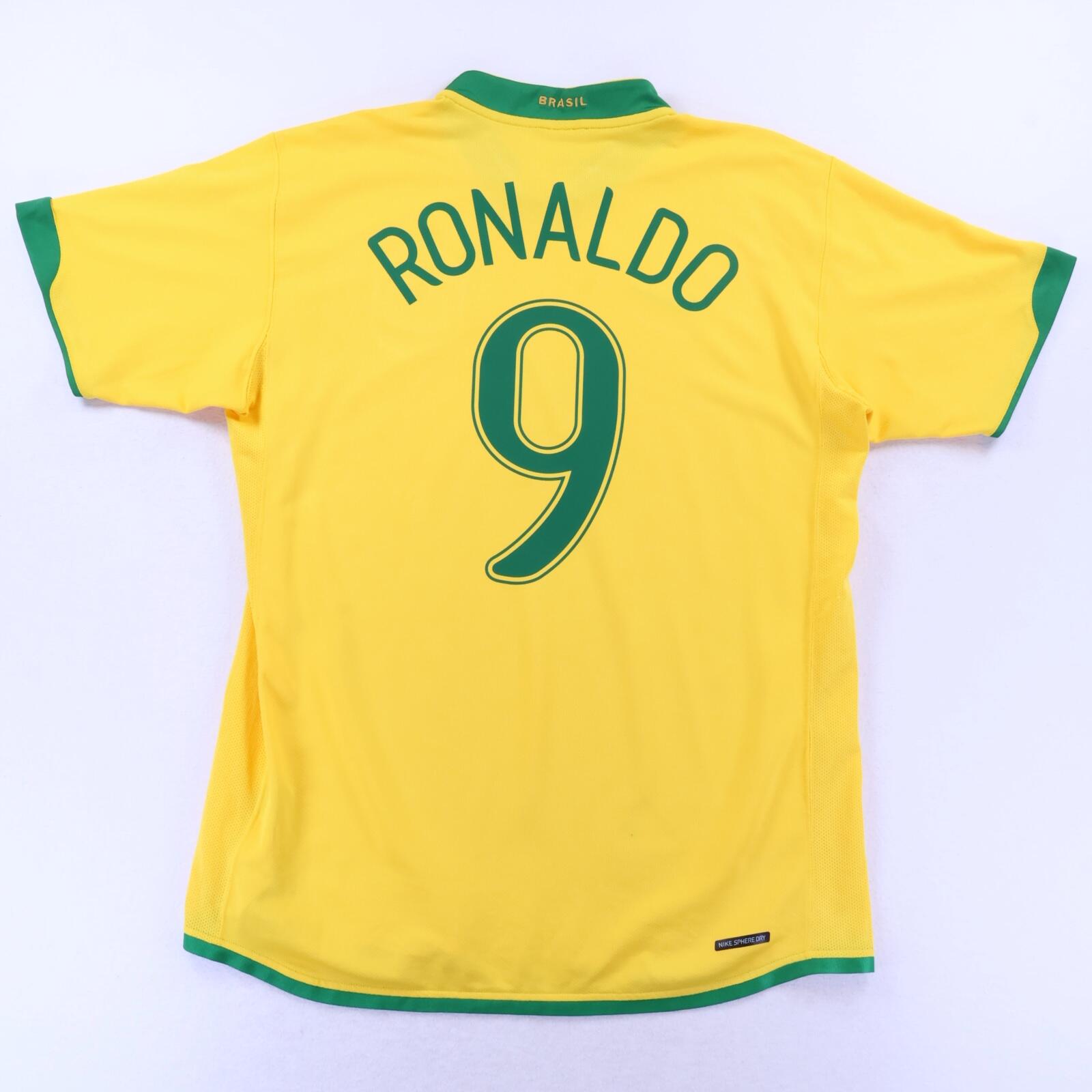Brazil Ronaldo #9 2006/08 Home Shirt - L