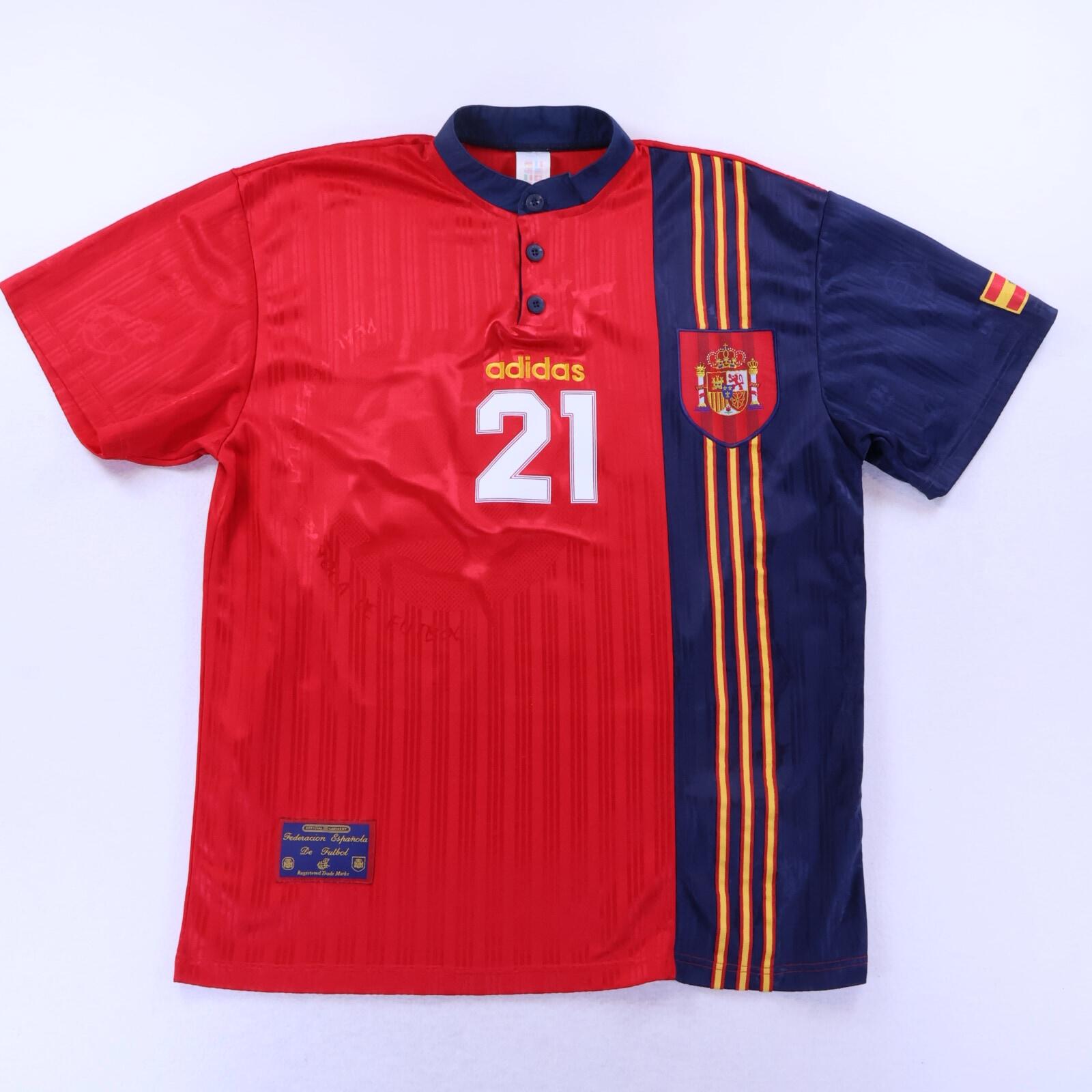 Spain Luis Enrique #21 1996/98 Home Shirt - L