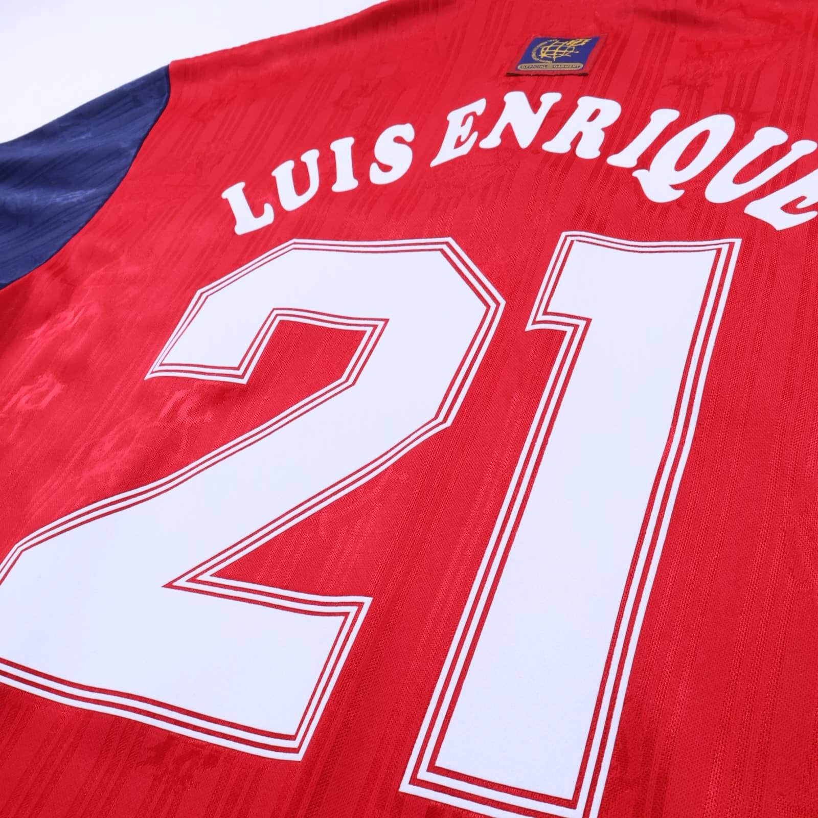 Spain Luis Enrique #21 1996/98 Home Shirt - L