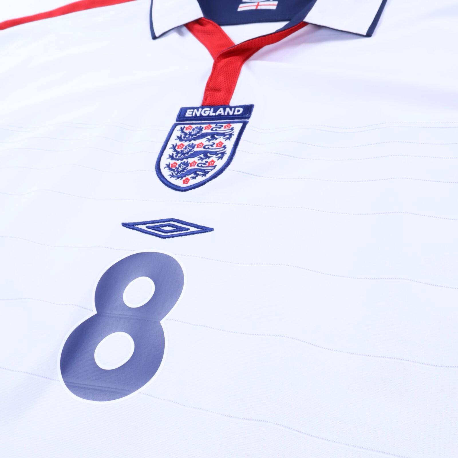 England Scholes #8 2003/05 Home Shirt - Reversible - 2XL