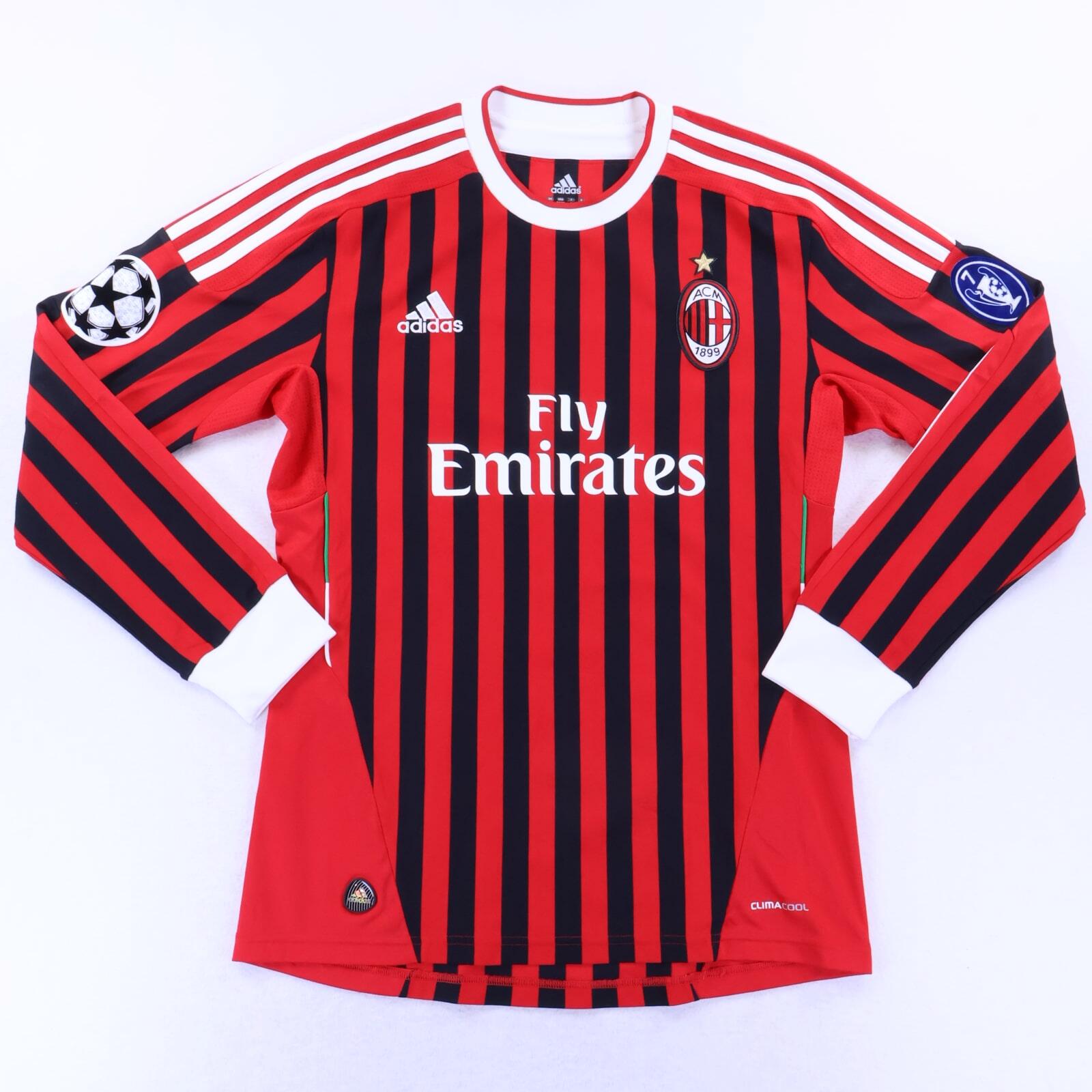 Ac Milan Ibrahimović #11 2011/12 Home Shirt - Long Sleeve - S