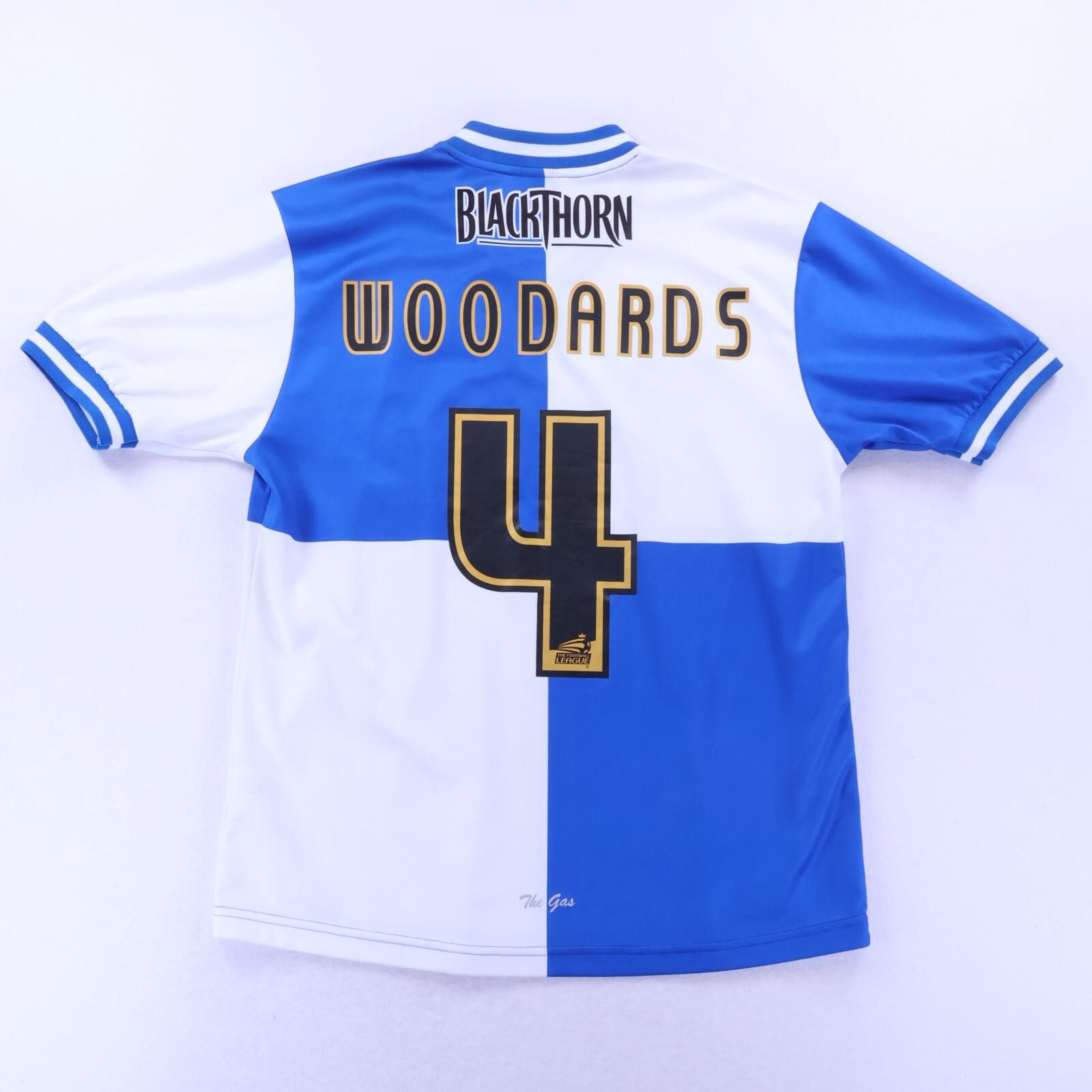 Bristol Rovers Woodards #4 2010/11 Home Shirt - M