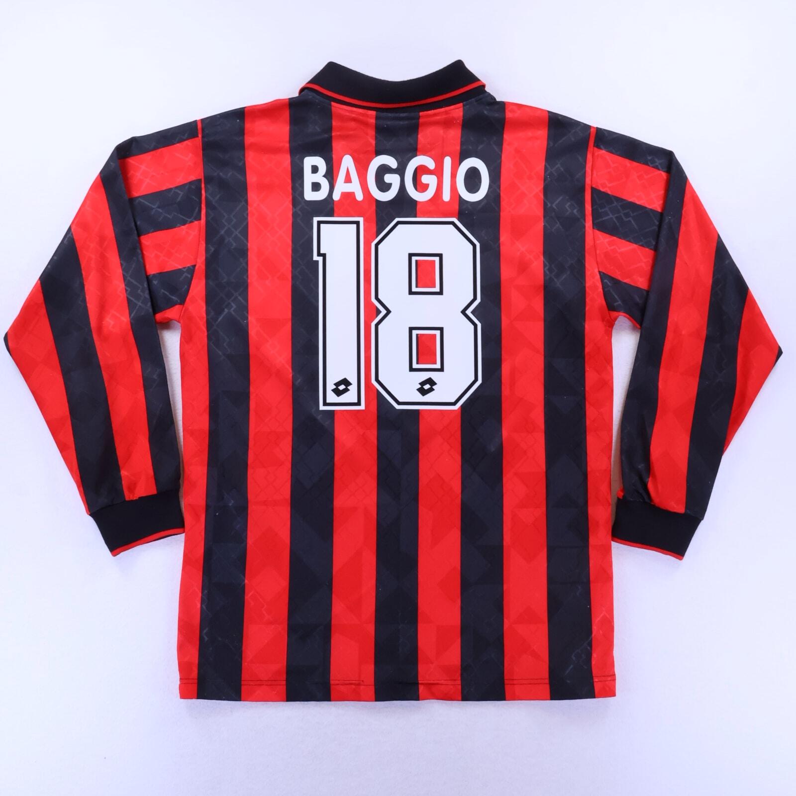 Ac Milan Baggio #18 1995/96 Home Shirt - Long Sleeve - XL