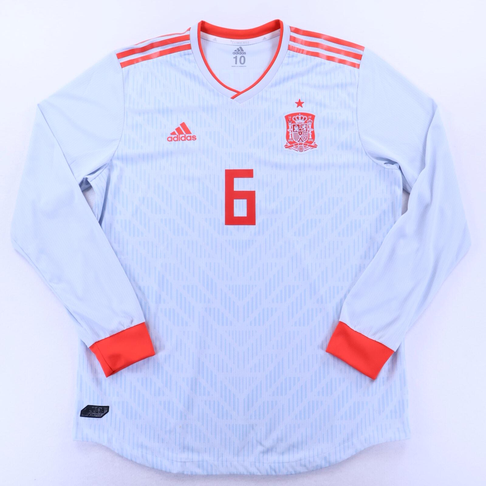 Spain A. Iniesta #6 2018/19 Longsleeve Player Issue - XL